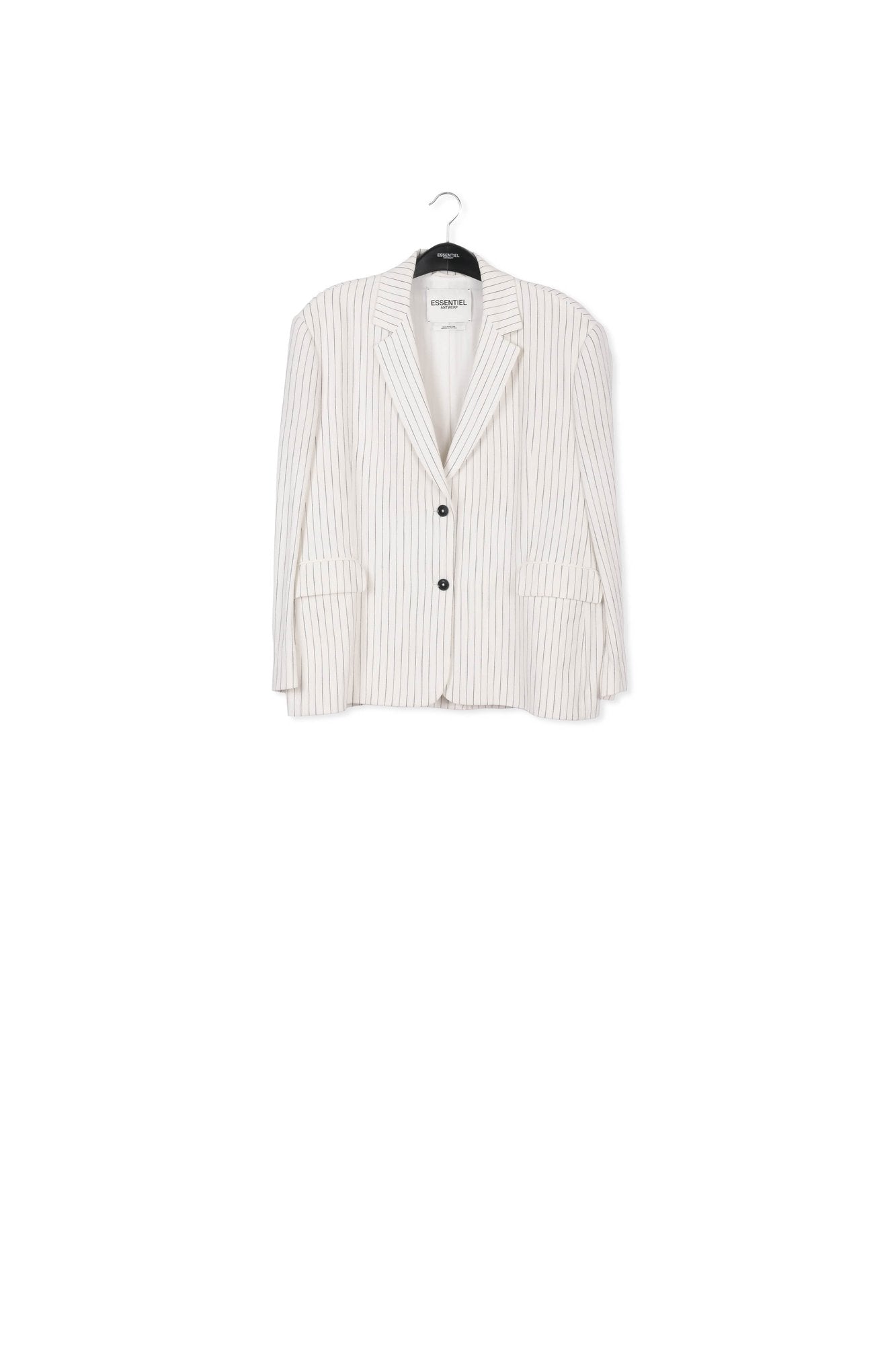 Off-white oversized pinstripe blazer RE—SSENTIEL | Essentiel second hand
