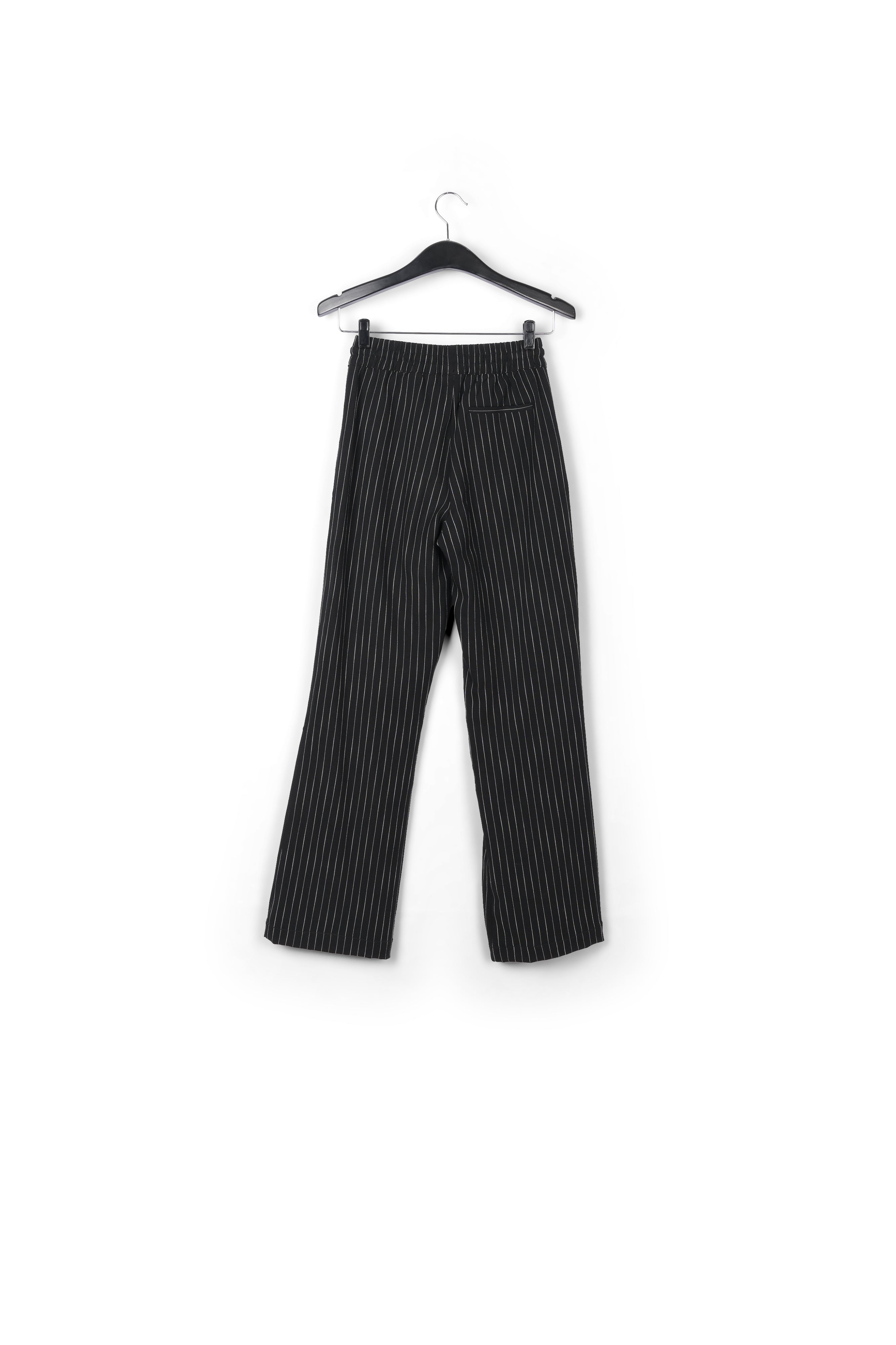 Black pinstripe wide-leg pants RE—SSENTIEL | Essentiel second hand