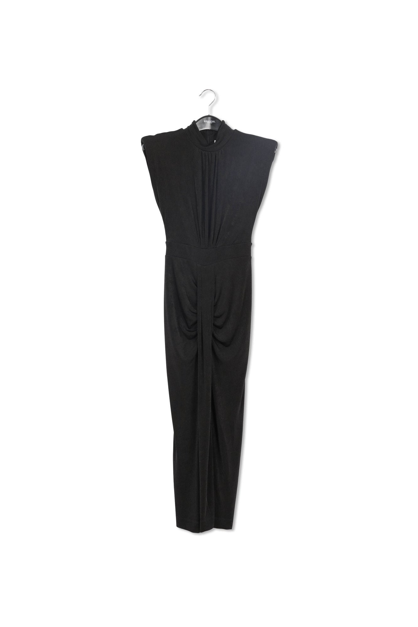 Robe midi en jersey noir RE—SSENTIEL | Essentiel second hand