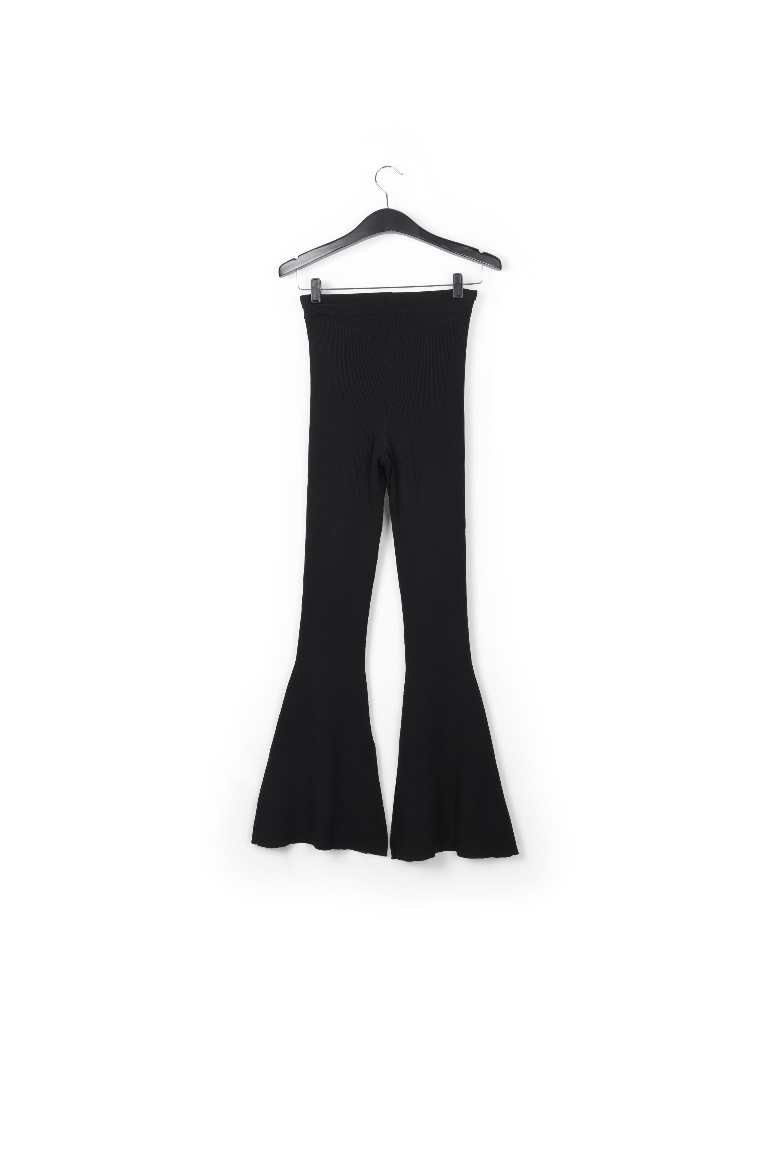 Black flared knitted pants RE—SSENTIEL | Essentiel second hand