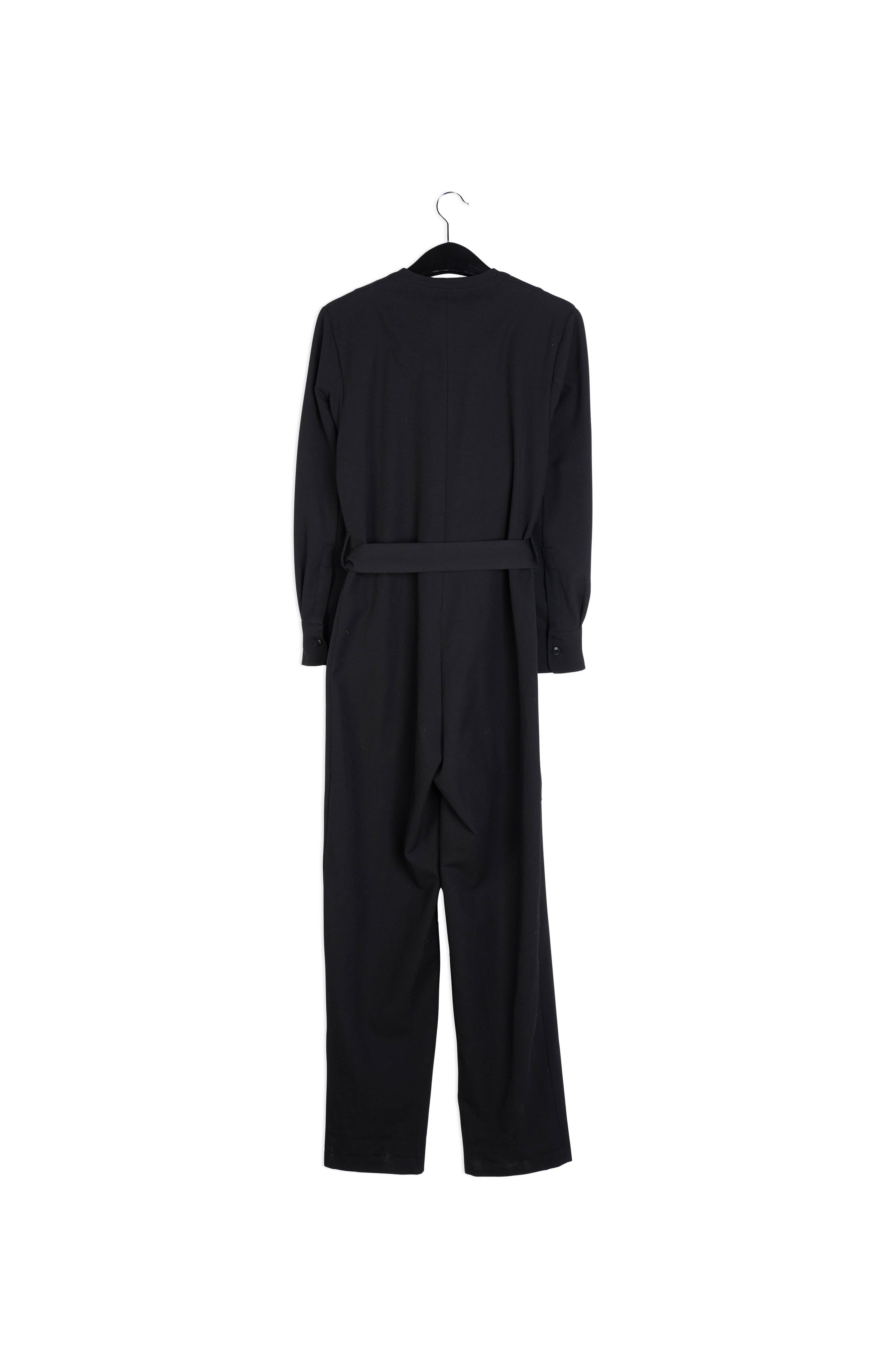 Black jumpsuit with belt RE—SSENTIEL | Essentiel second hand