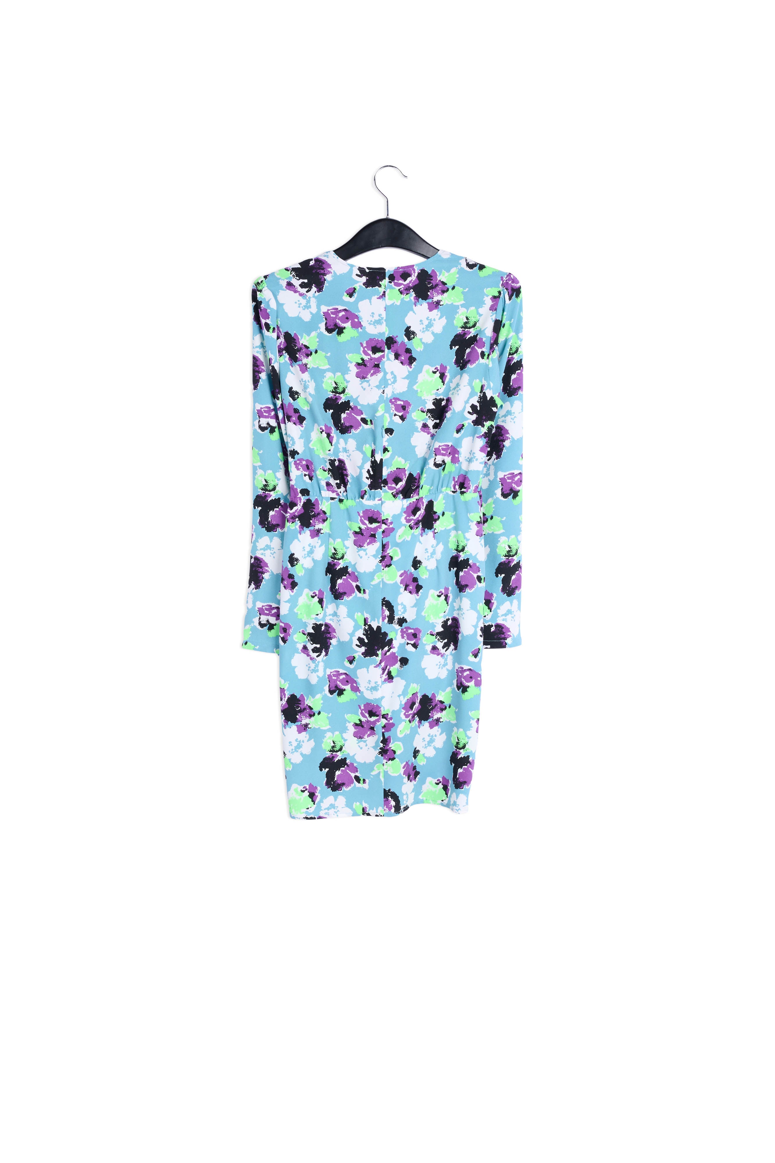Light blue floral mini wrap dress RE—SSENTIEL | Essentiel second hand