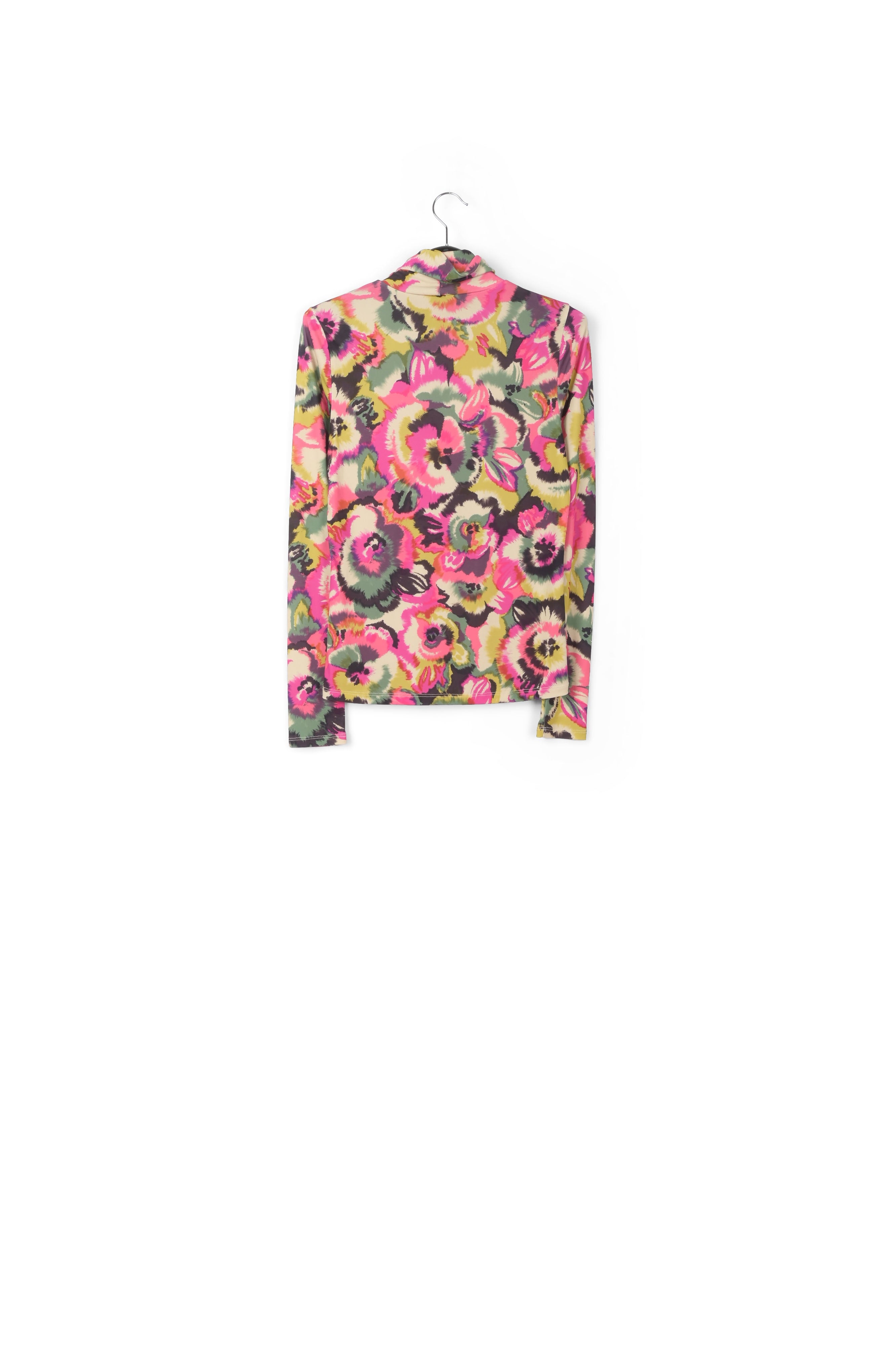 Multicolor floral-print turtleneck top RE—SSENTIEL | Essentiel second hand