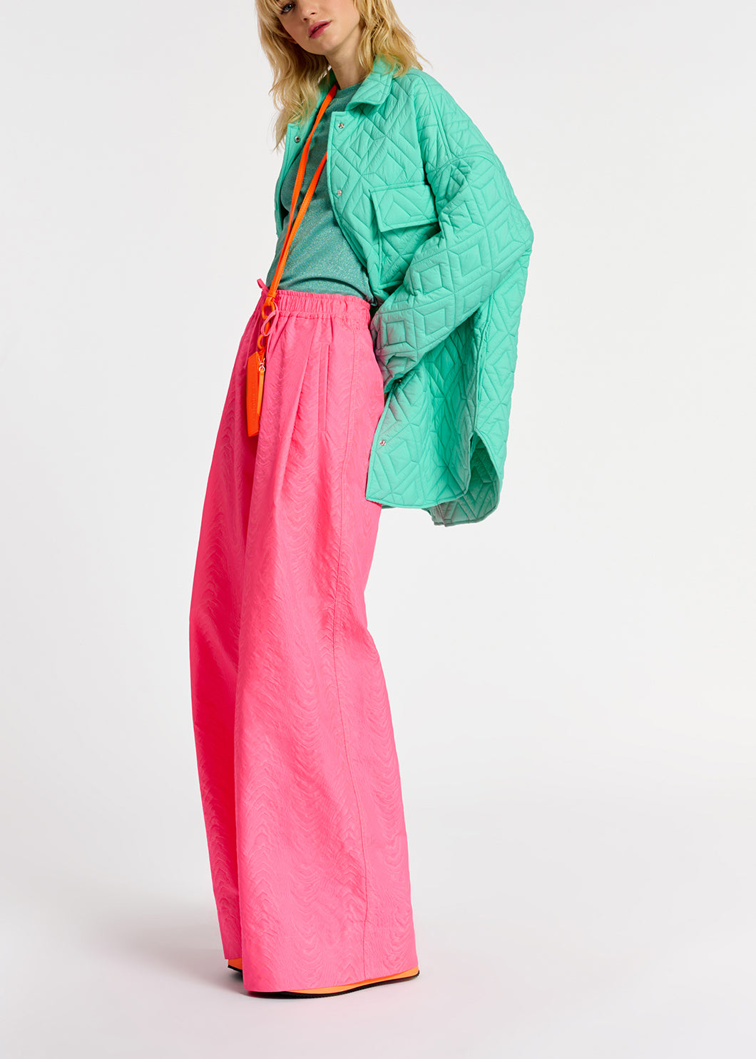 Turquoise quilted jacket RE—SSENTIEL | Essentiel second hand