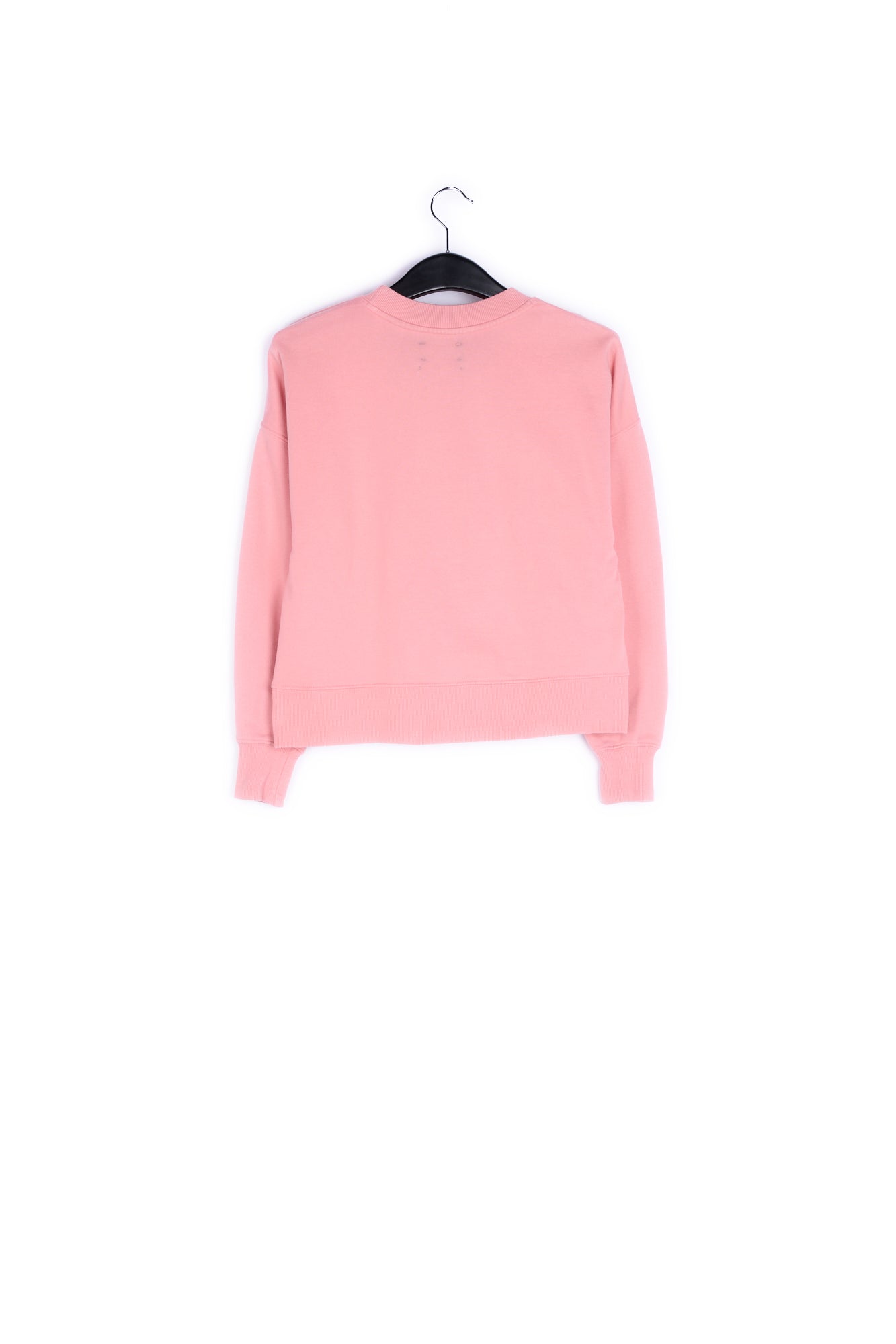 Pink cotton-jersey sweatshirt with 'riot' embroidery RE—SSENTIEL | Essentiel second hand
