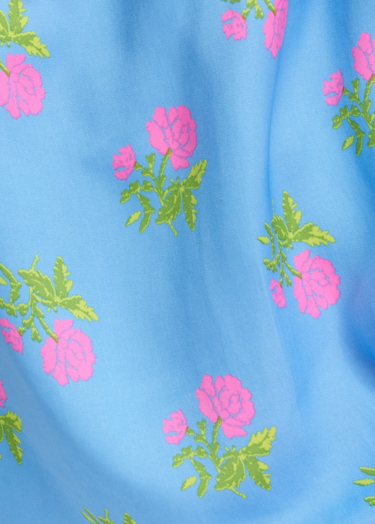 Blauwe top met bloemenprint en ruches RE—SSENTIEL | Essentiel second hand