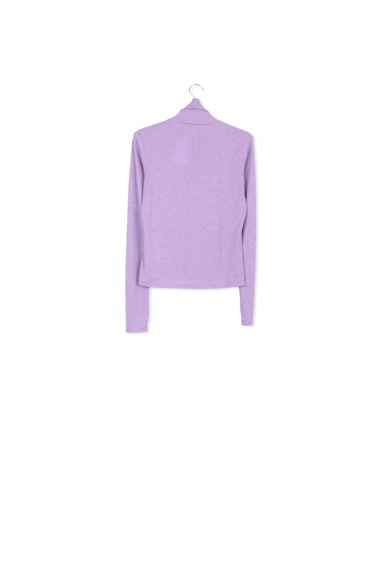 Lilac lurex turtleneck top RE—SSENTIEL | Essentiel second hand