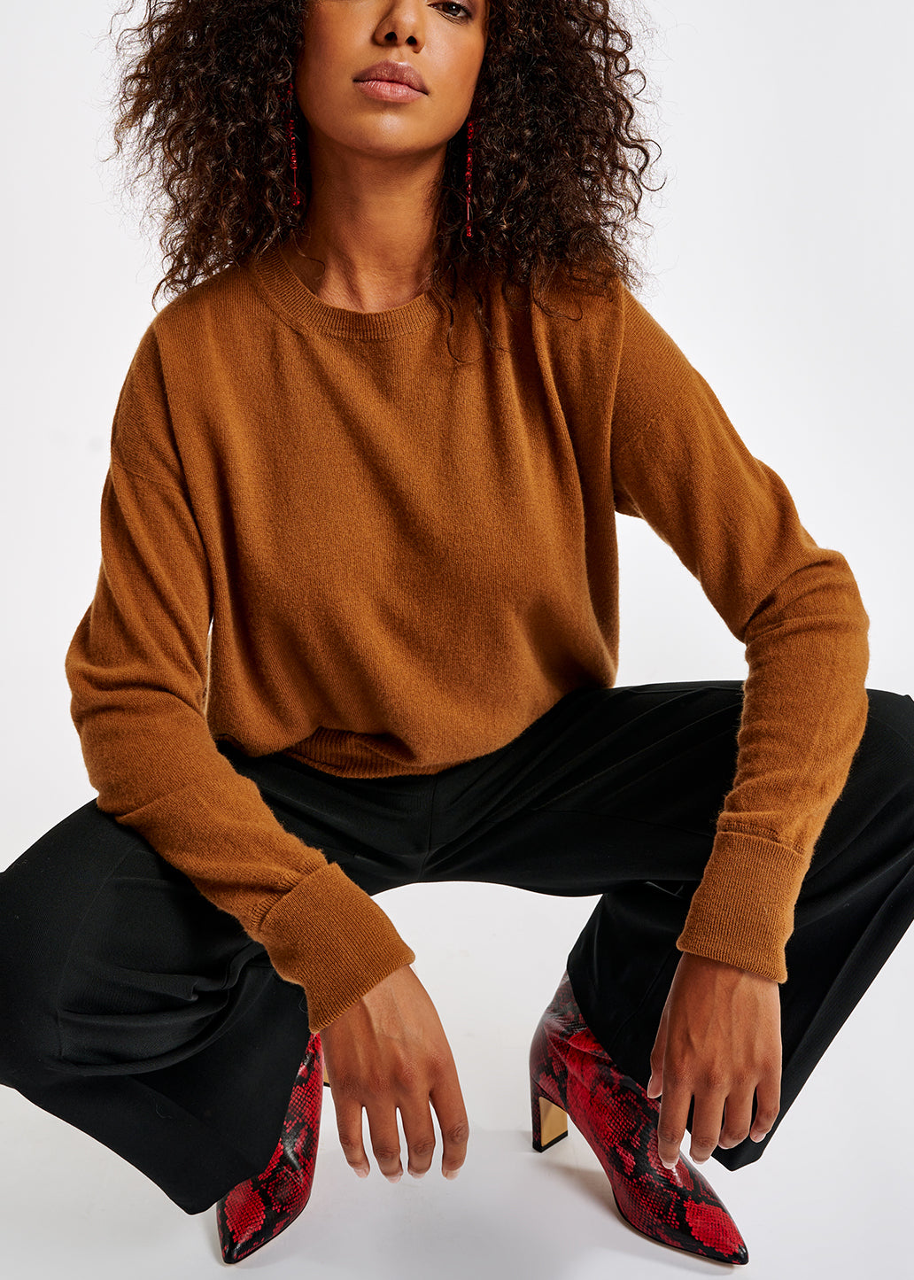 Camel merino wool blend sweater RE—SSENTIEL | Essentiel second hand