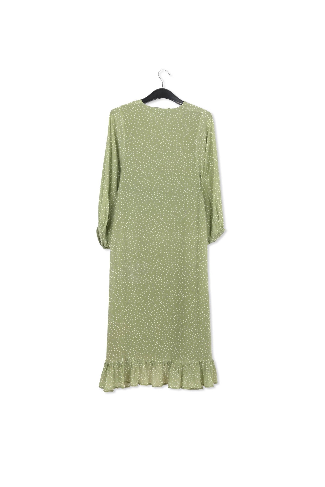 Robe midi verte à pois RE—SSENTIEL | Essentiel second hand