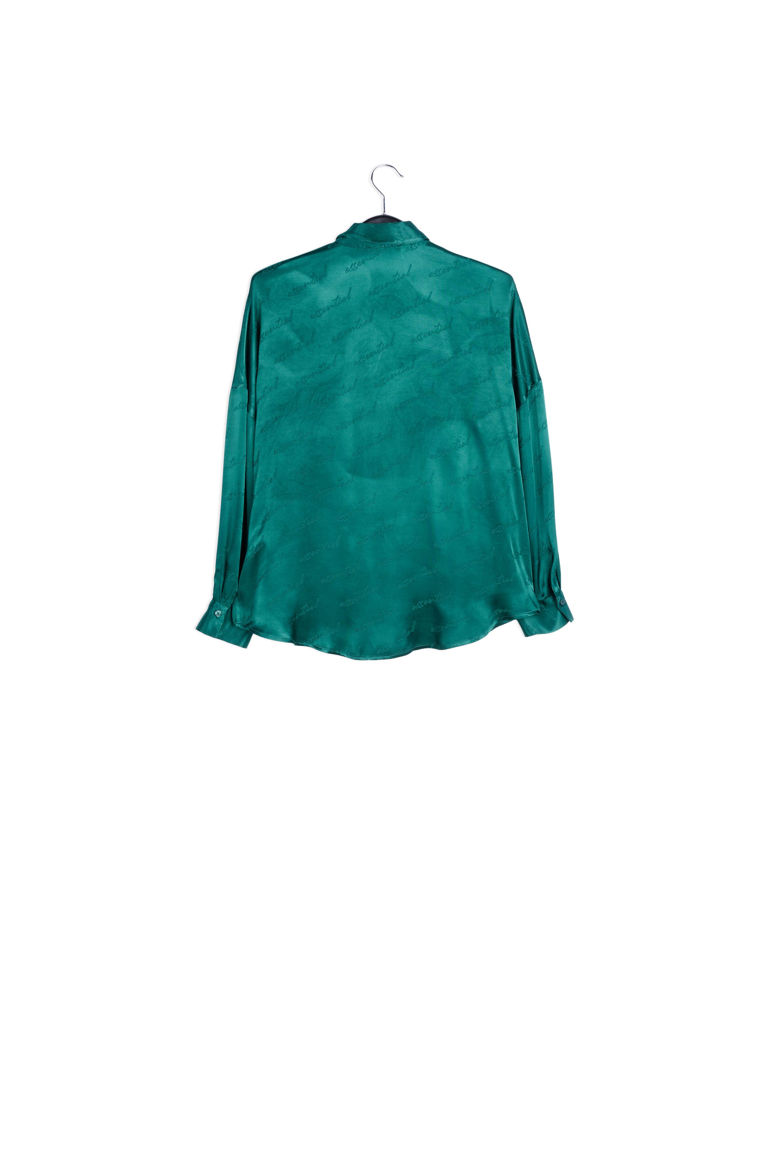 Navy blue oversized-fit printed shirt RE—SSENTIEL | Essentiel second hand