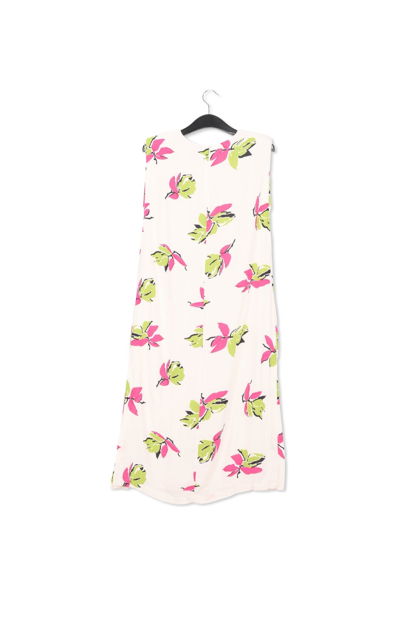 Robe midi blanc cassé à fleurs avec épaulettes RE—SSENTIEL | Essentiel second hand