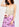 Roze rok met volantzoom en bloemenprint Faume - seconde main