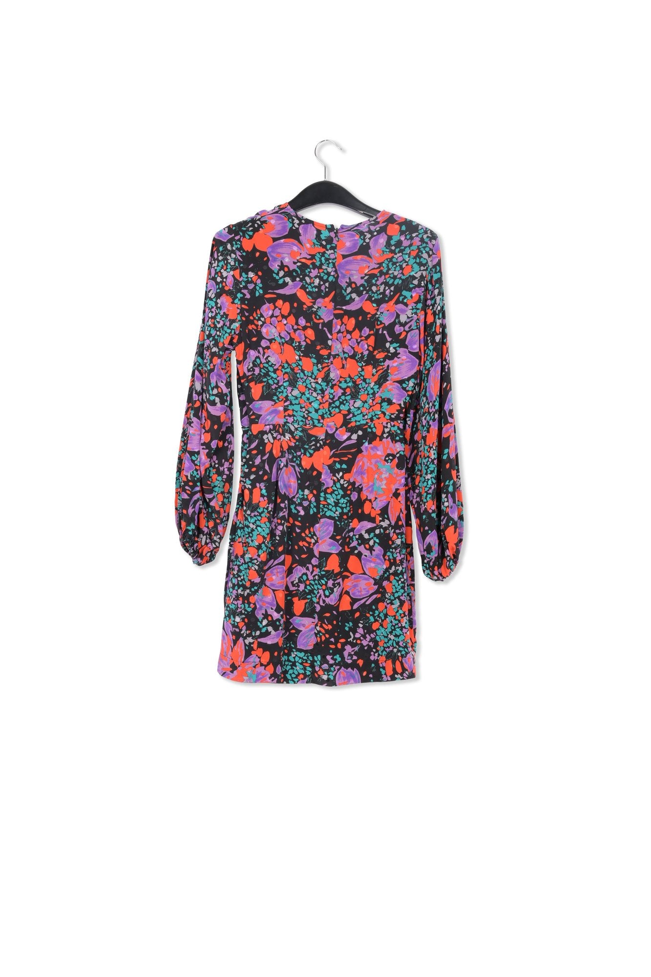 Black silk jacquard mini dress RE—SSENTIEL | Essentiel second hand