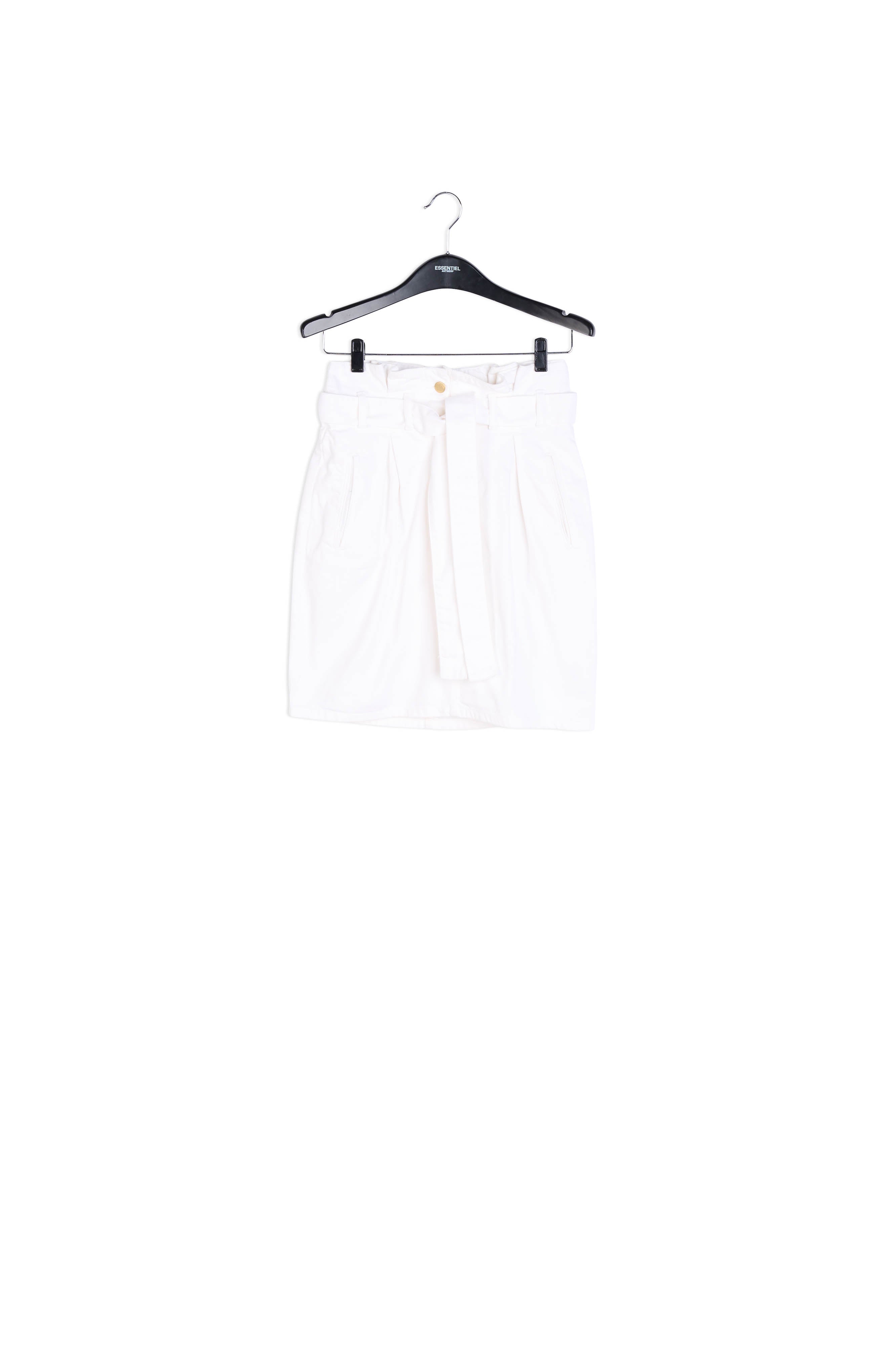 Gebroken witte minirok met hoge taille RE—SSENTIEL | Essentiel second hand