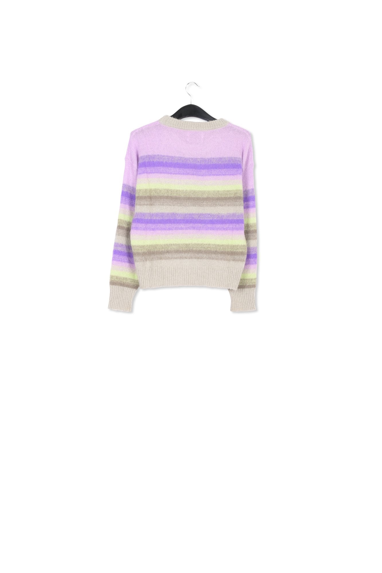 Pull à rayures pourpres, vert menthe et beiges RE—SSENTIEL | Essentiel second hand