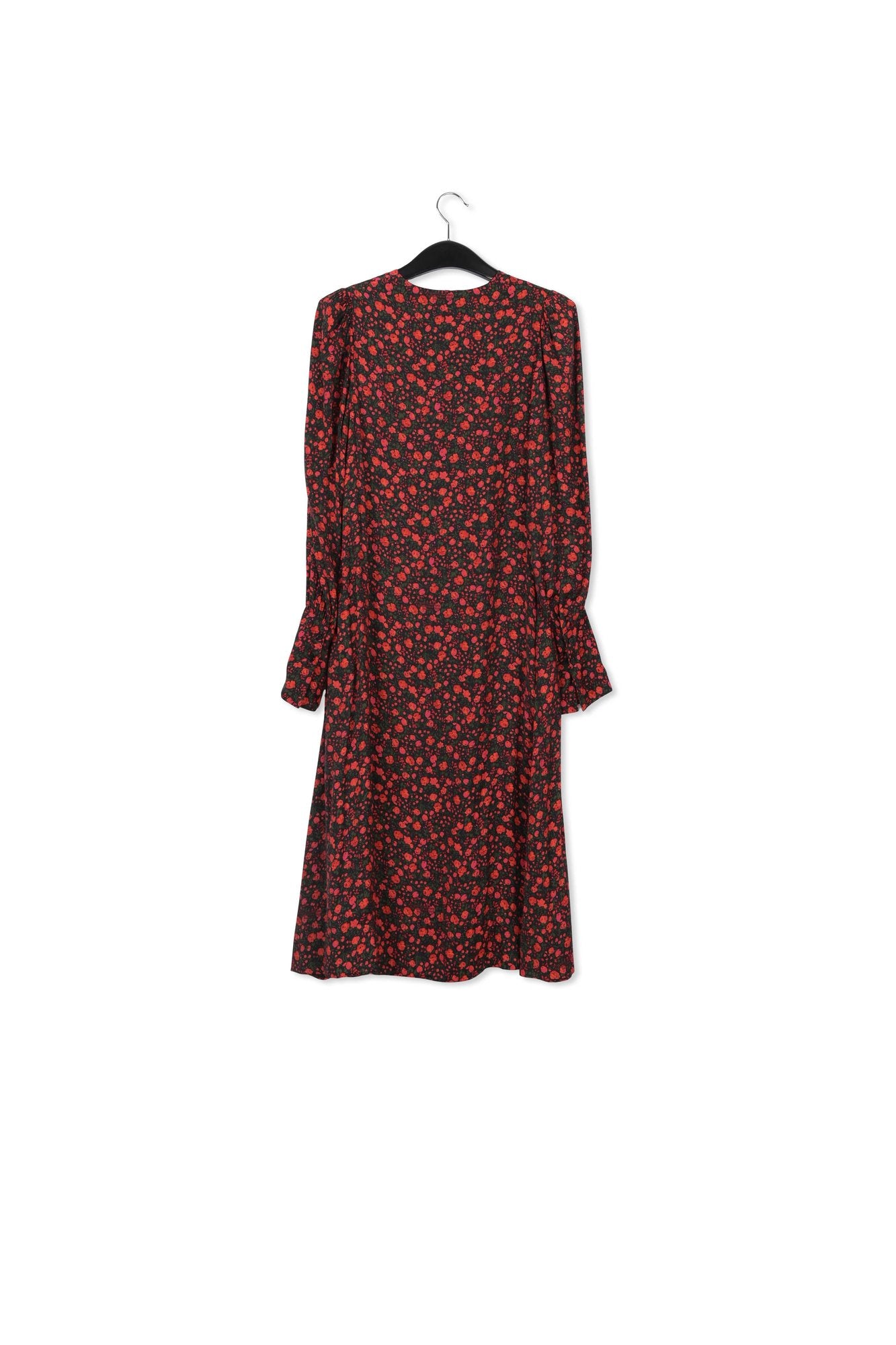 Black and red floral print maxi dress RE—SSENTIEL | Essentiel second hand