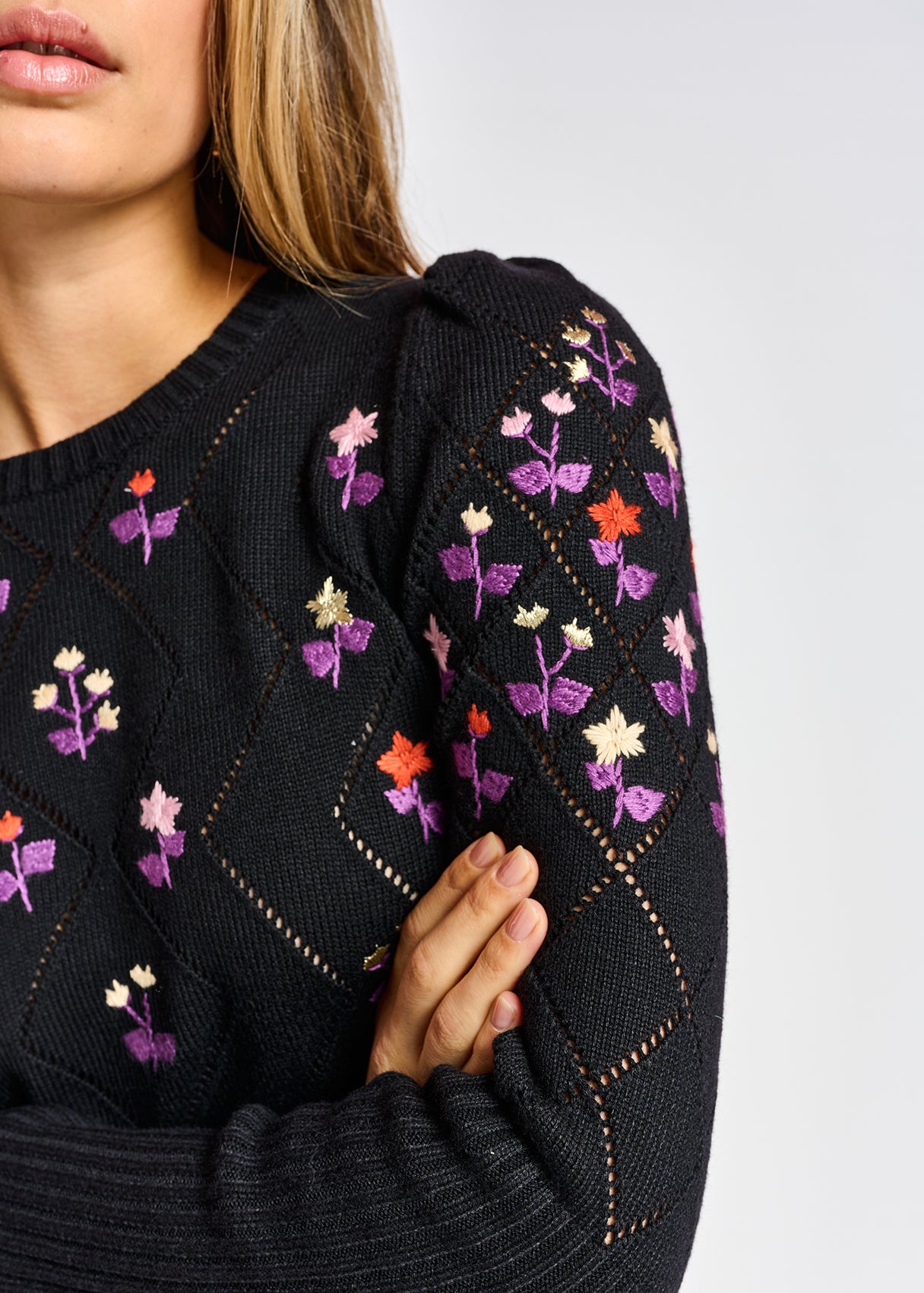 Aubepine sweater with flowers RE—SSENTIEL | Essentiel second hand