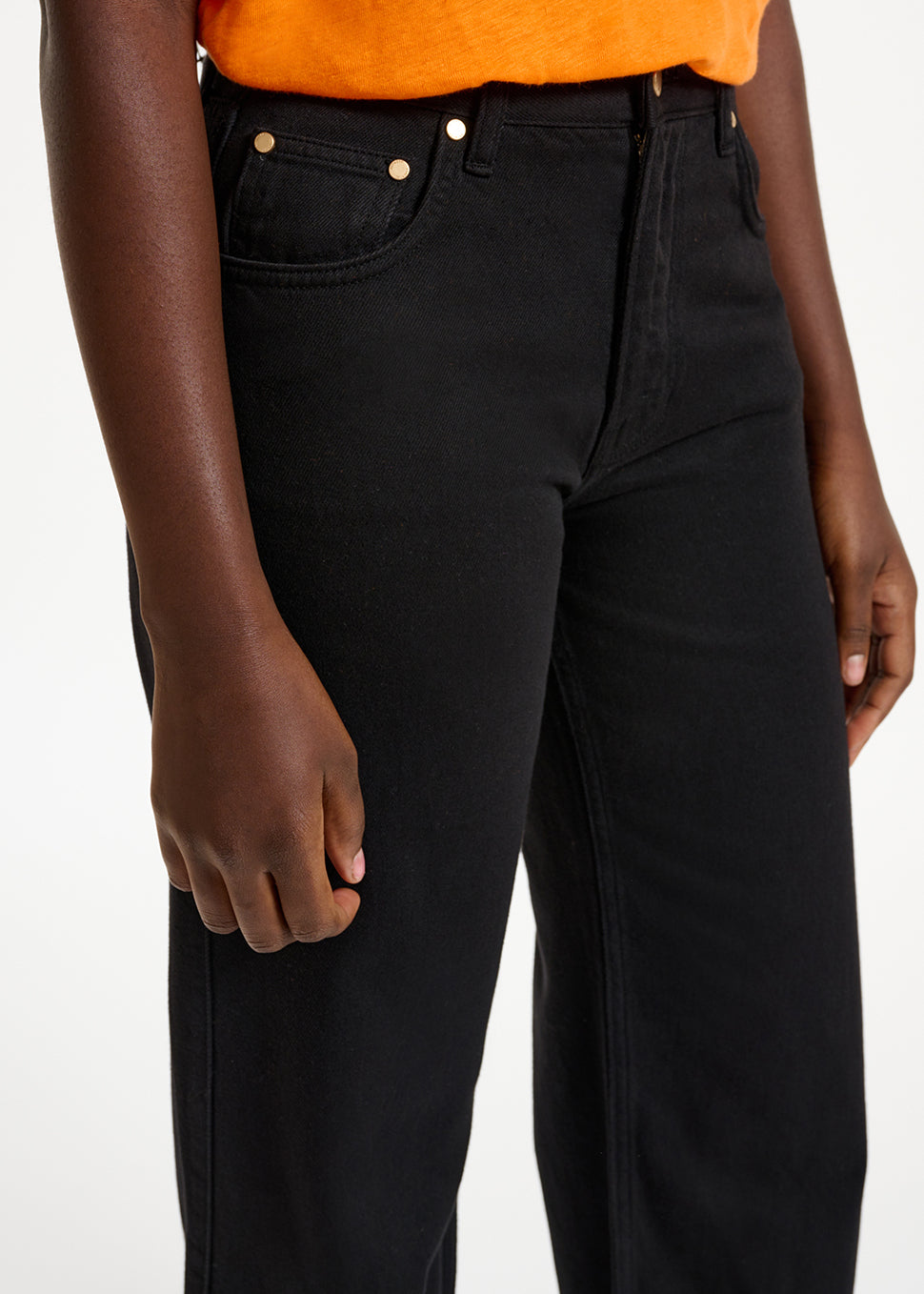 Black denim straight-leg jeans RE—SSENTIEL | Essentiel second hand