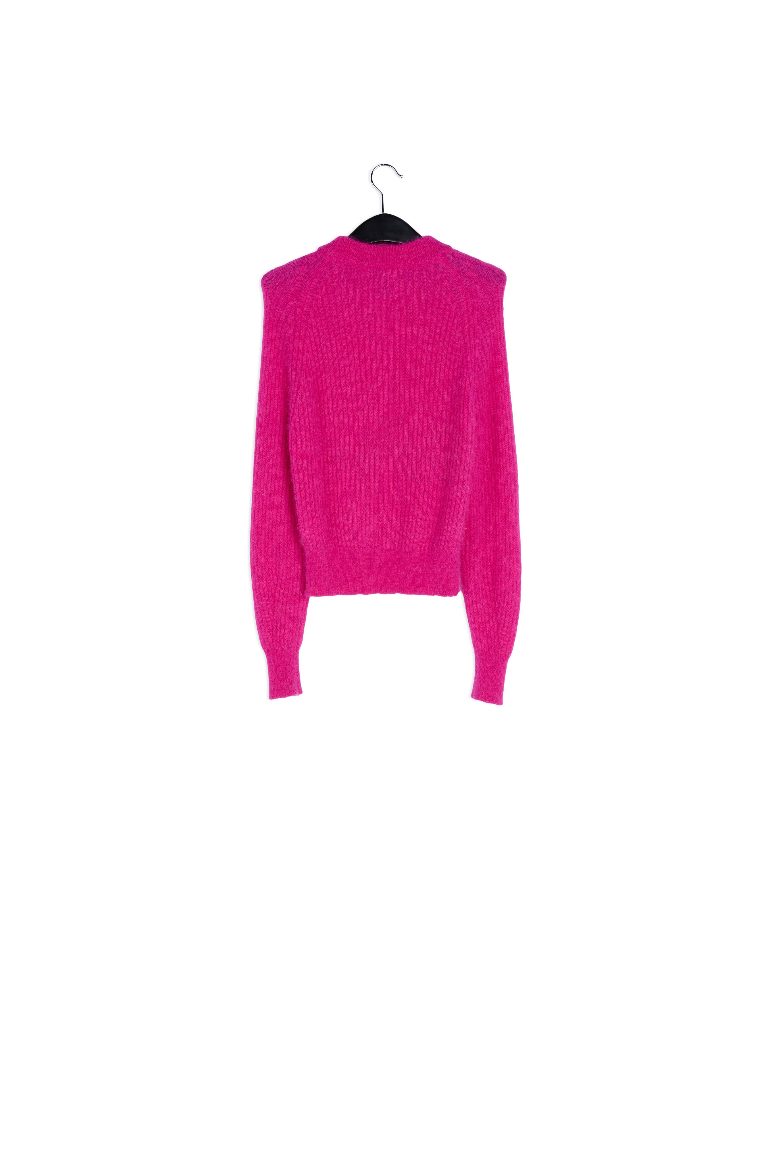 Fuchsia fitted knit sweater RE—SSENTIEL | Essentiel second hand