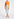 Pull orange fluo en tricot côtelé Faume - seconde main