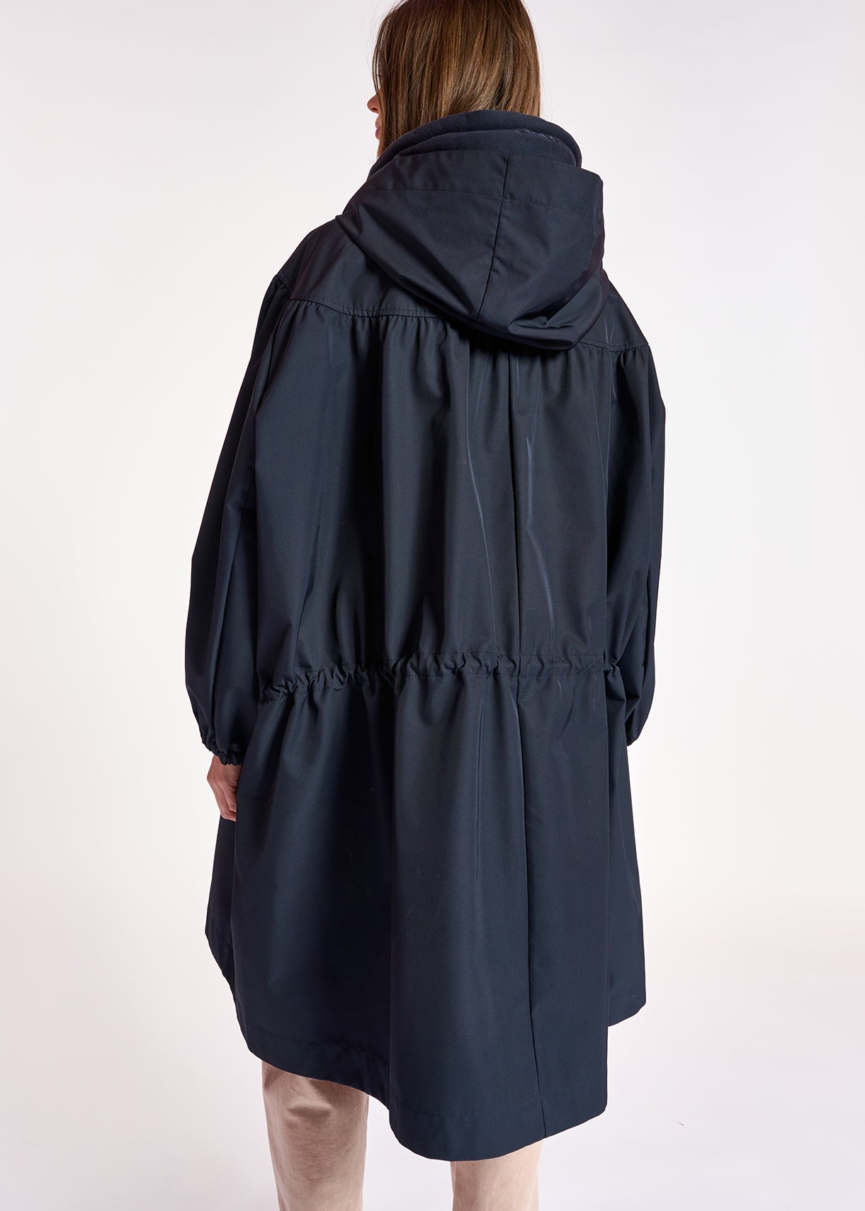Dark blue hooded raincoat RE—SSENTIEL | Essentiel second hand