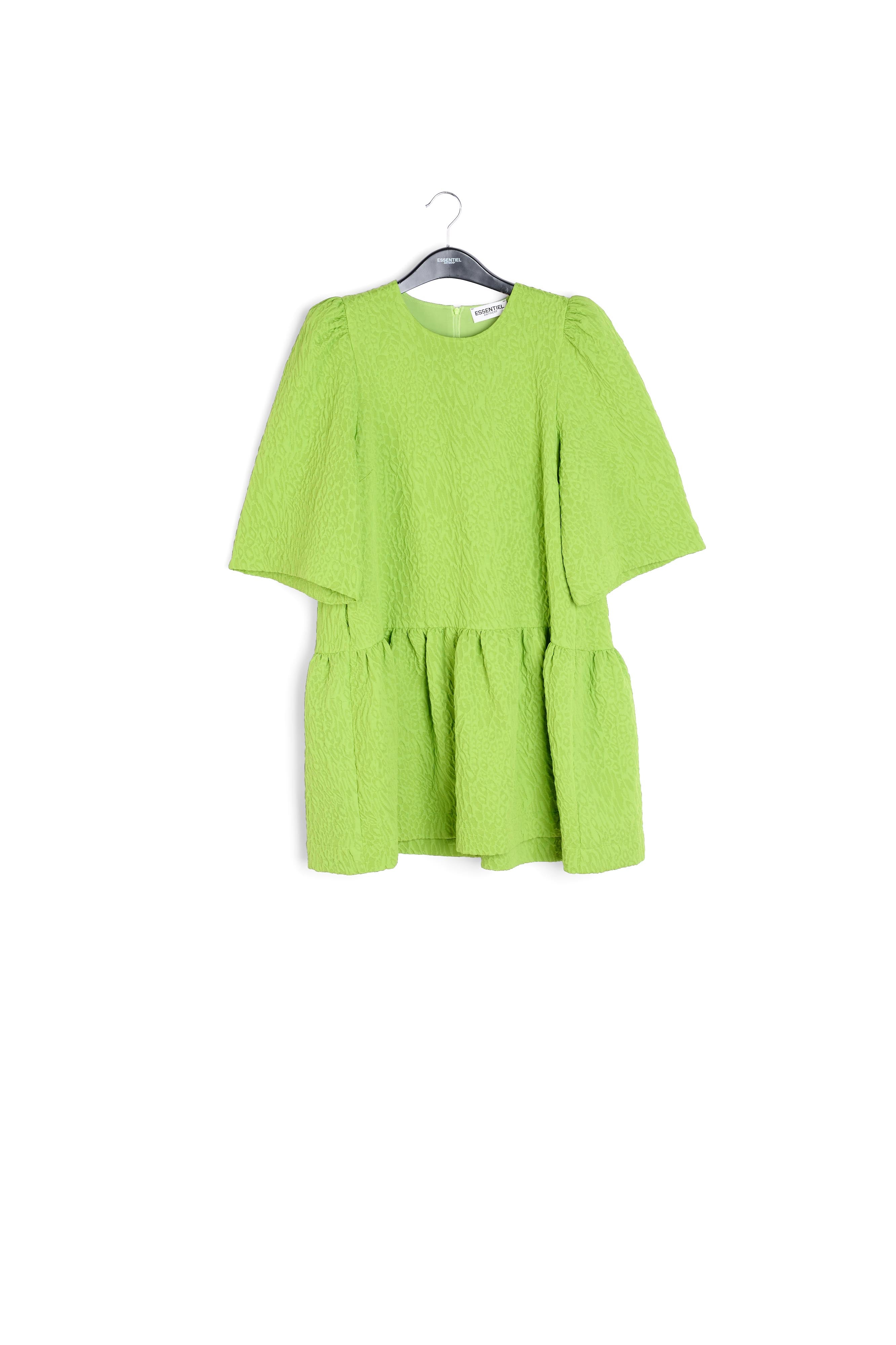 Green jacquard mini dress RE—SSENTIEL | Essentiel second hand