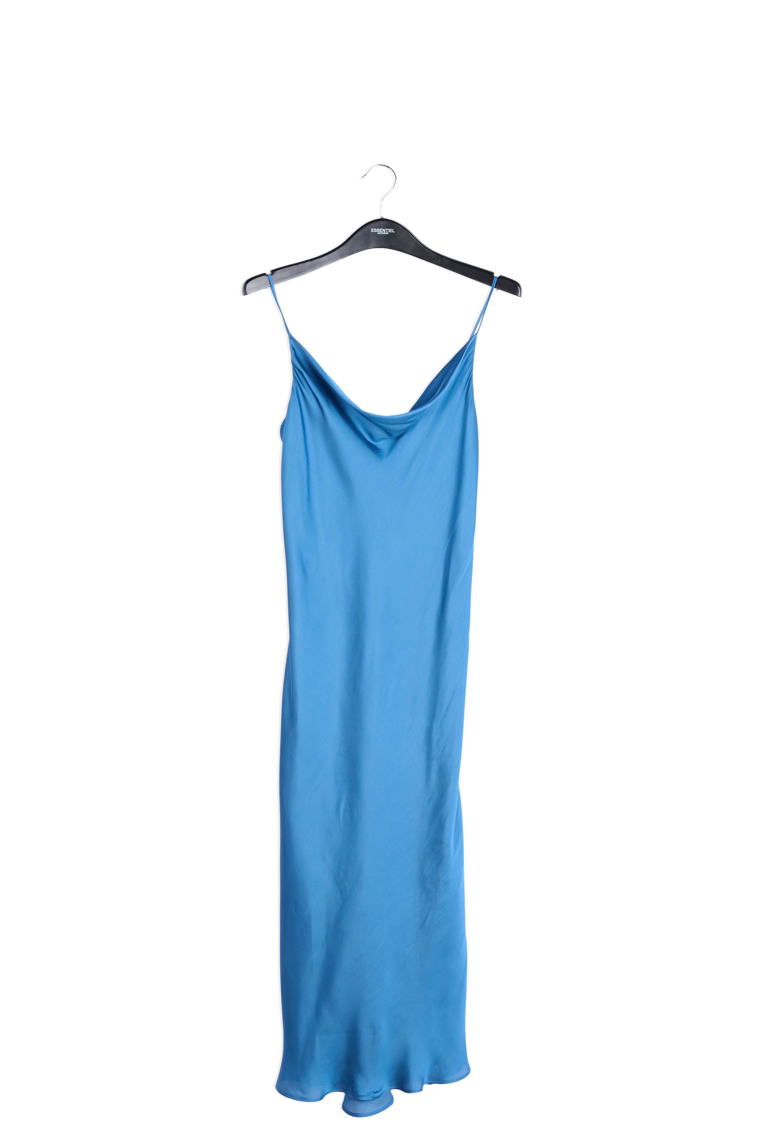 Blue midi dress with cowl neckline RE—SSENTIEL | Essentiel second hand