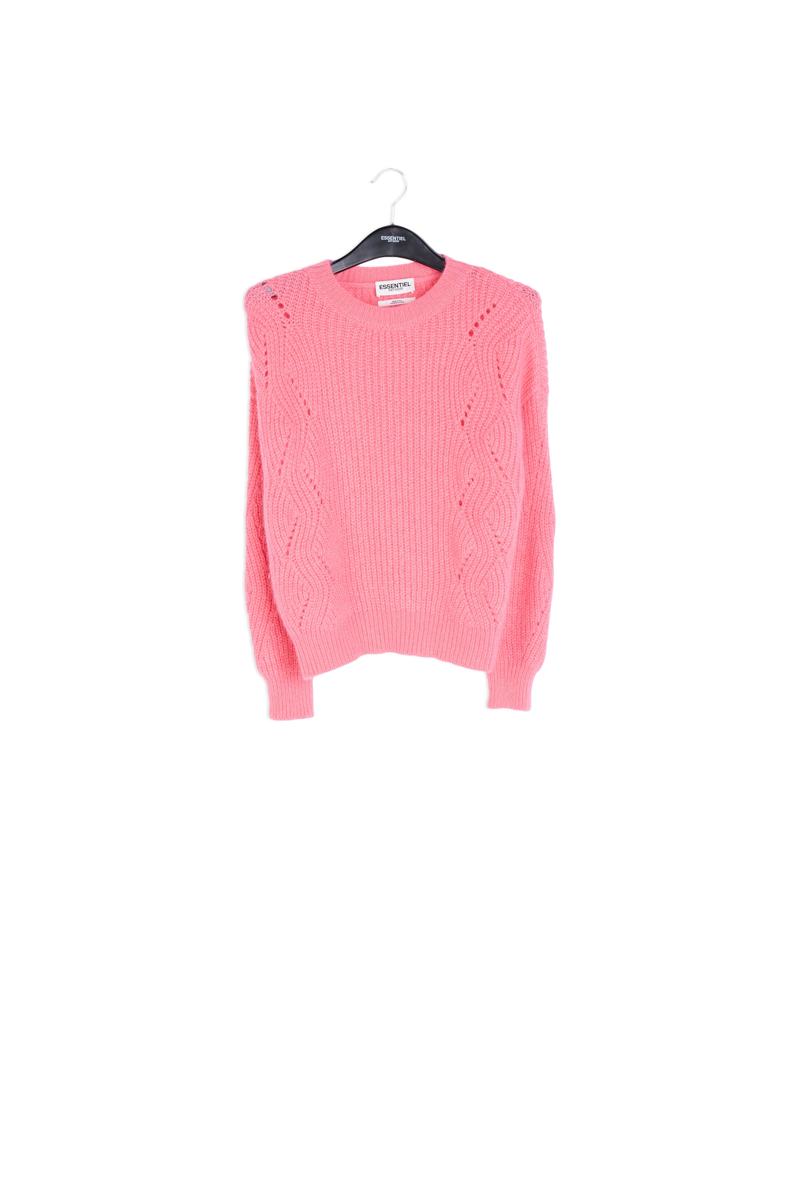 Pink ribbed mohair-blend sweater RE—SSENTIEL | Essentiel second hand