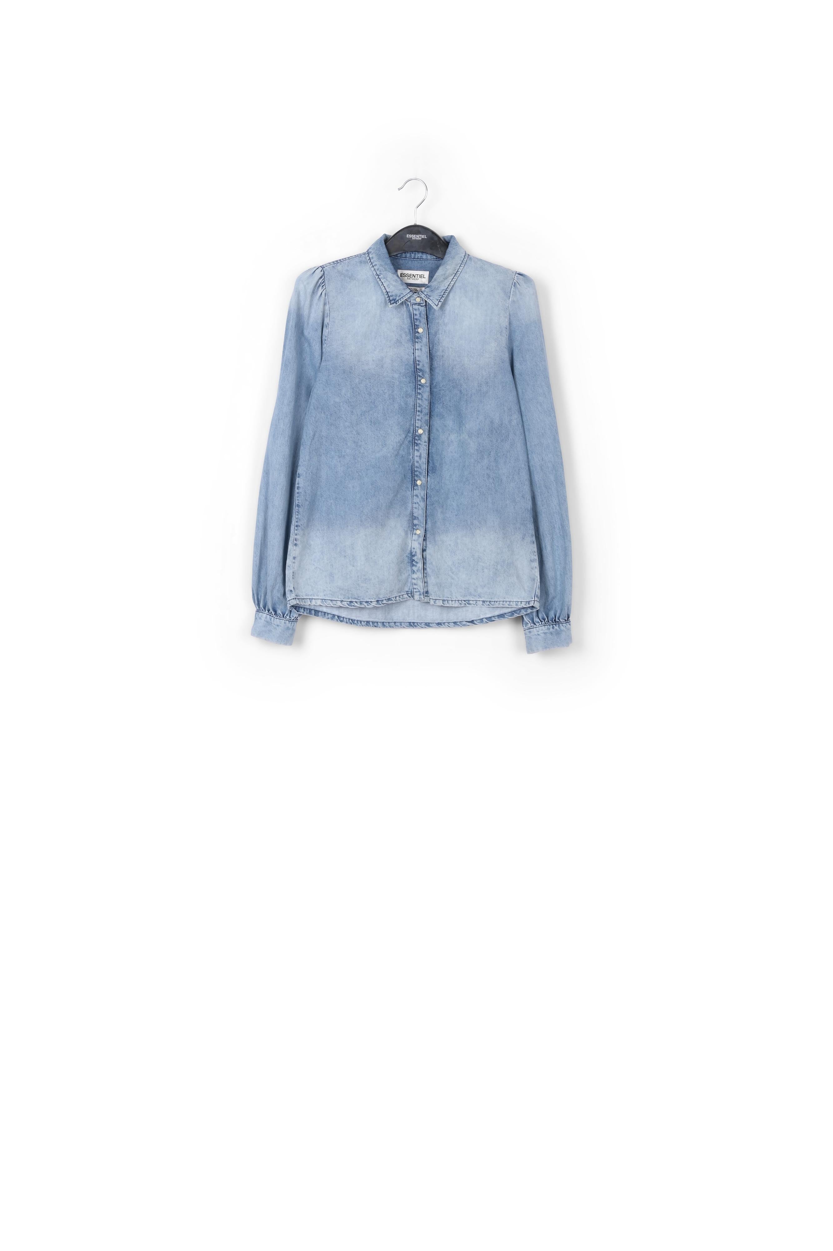 Denim blue faded cotton shirt RE—SSENTIEL | Essentiel second hand