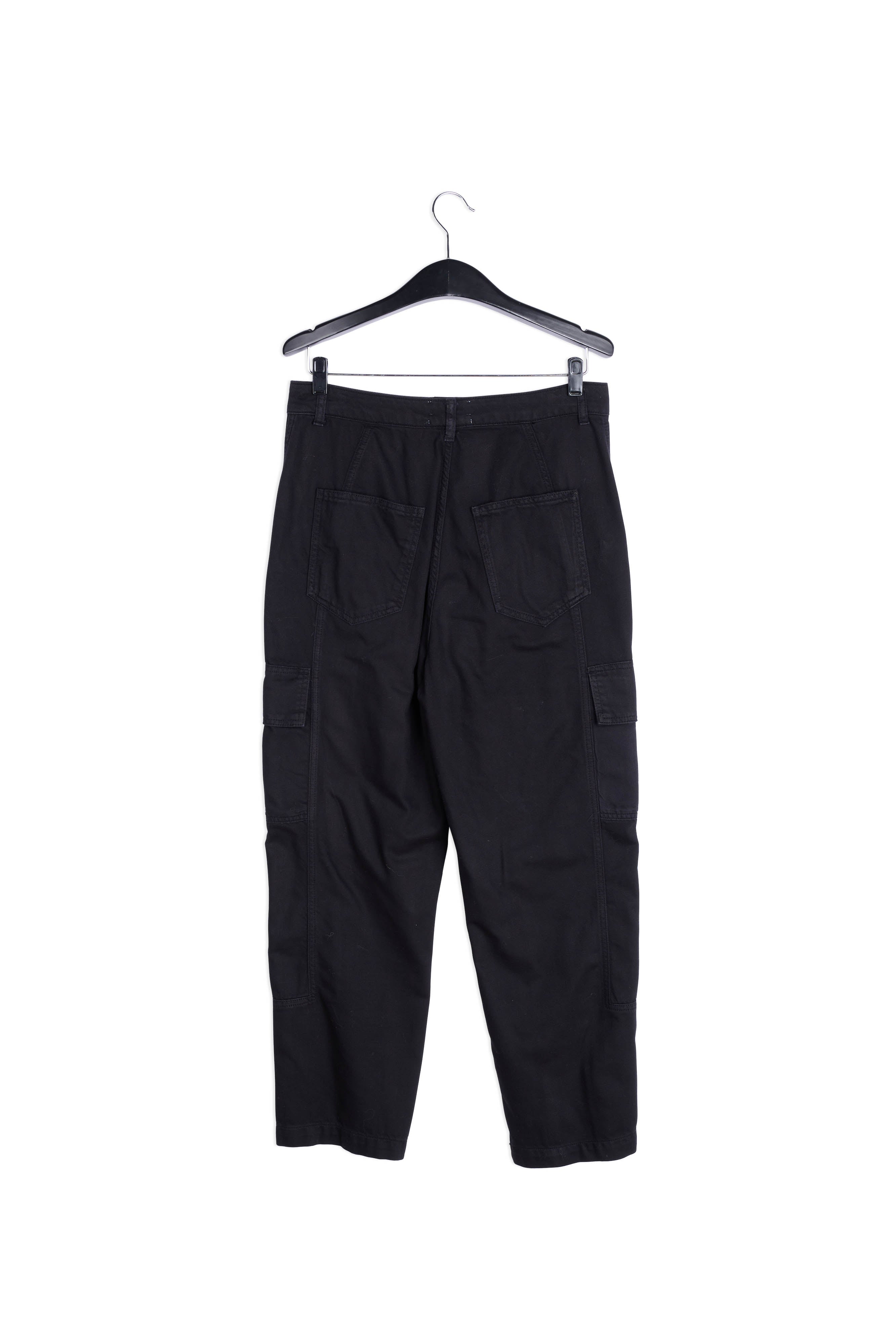 Zwarte cargojeans met rechte pijpen RE—SSENTIEL | Essentiel second hand