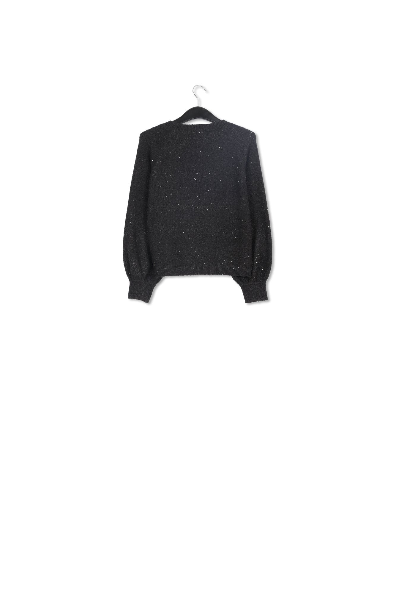 Black oversized sequined sweater RE—SSENTIEL | Essentiel second hand