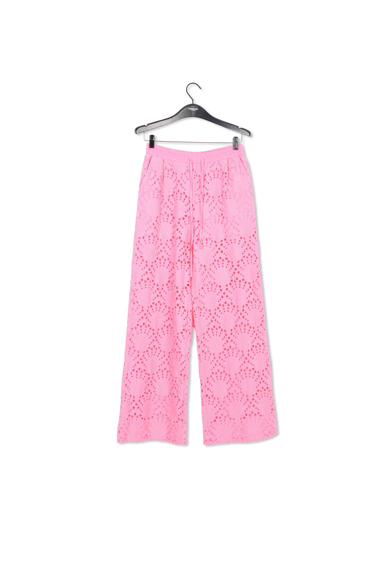 Pink broderie anglaise cotton pants RE—SSENTIEL | Essentiel second hand