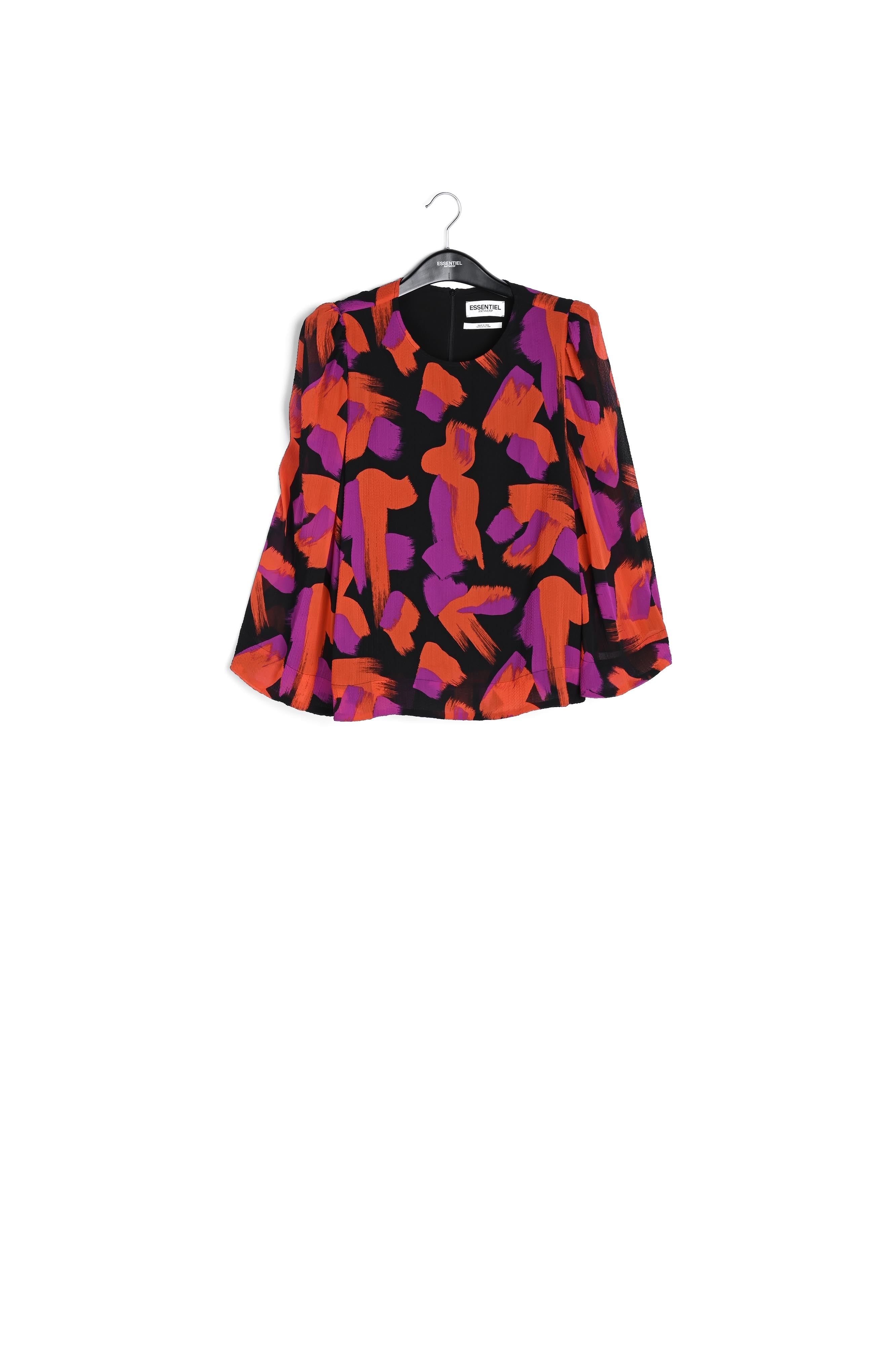 Paarse top met pofschouders RE—SSENTIEL | Essentiel second hand