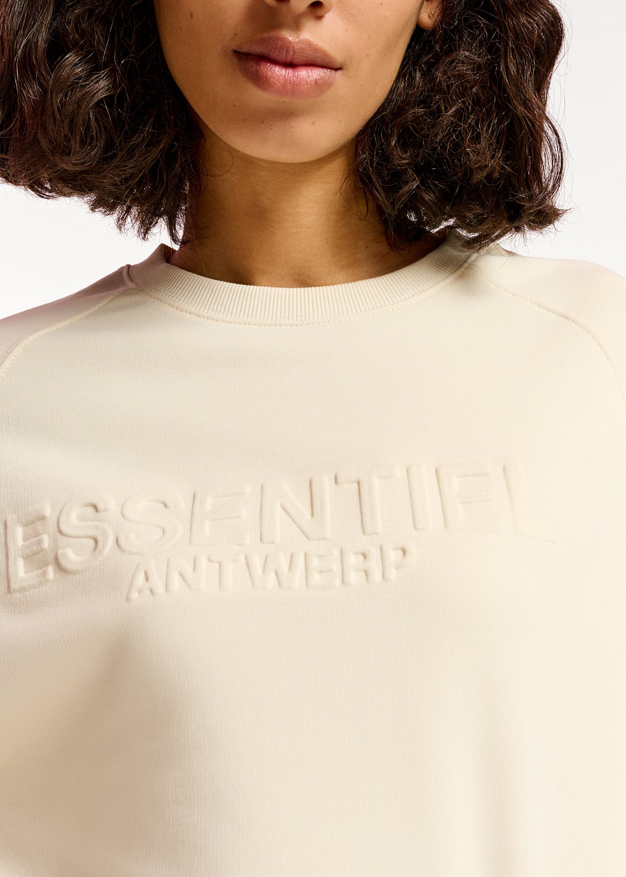 Sweatshirt écru en jersey de coton bio RE—SSENTIEL | Essentiel second hand