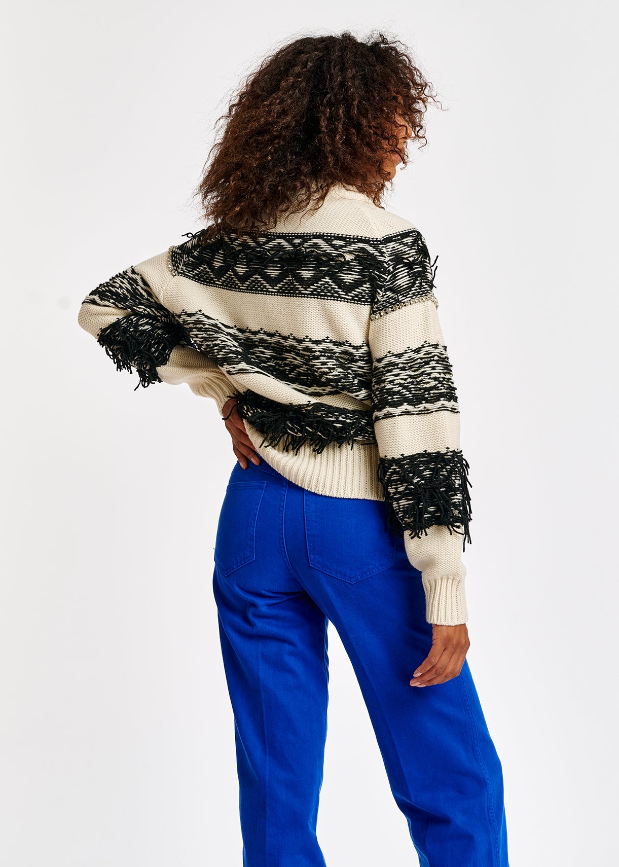 Pull à l'envers gris, noir et blanc RE—SSENTIEL | Essentiel second hand