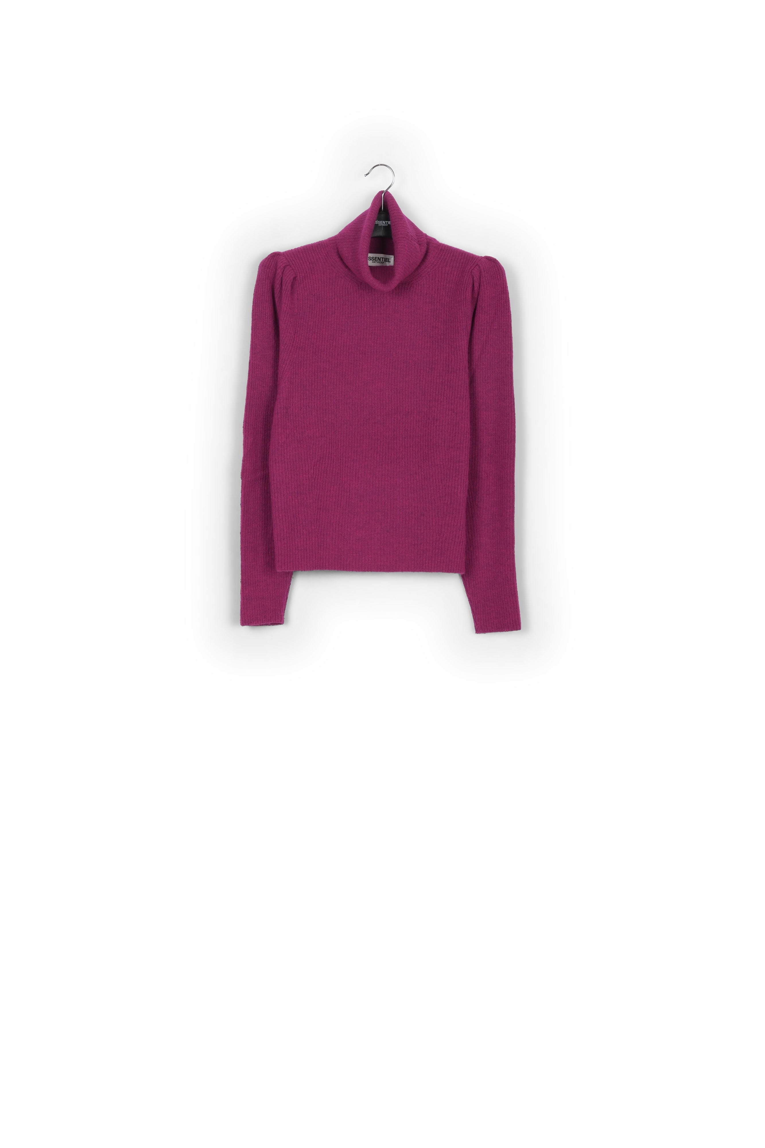 Pull bleu col roulé et épaules bouffantes RE—SSENTIEL | Essentiel second hand