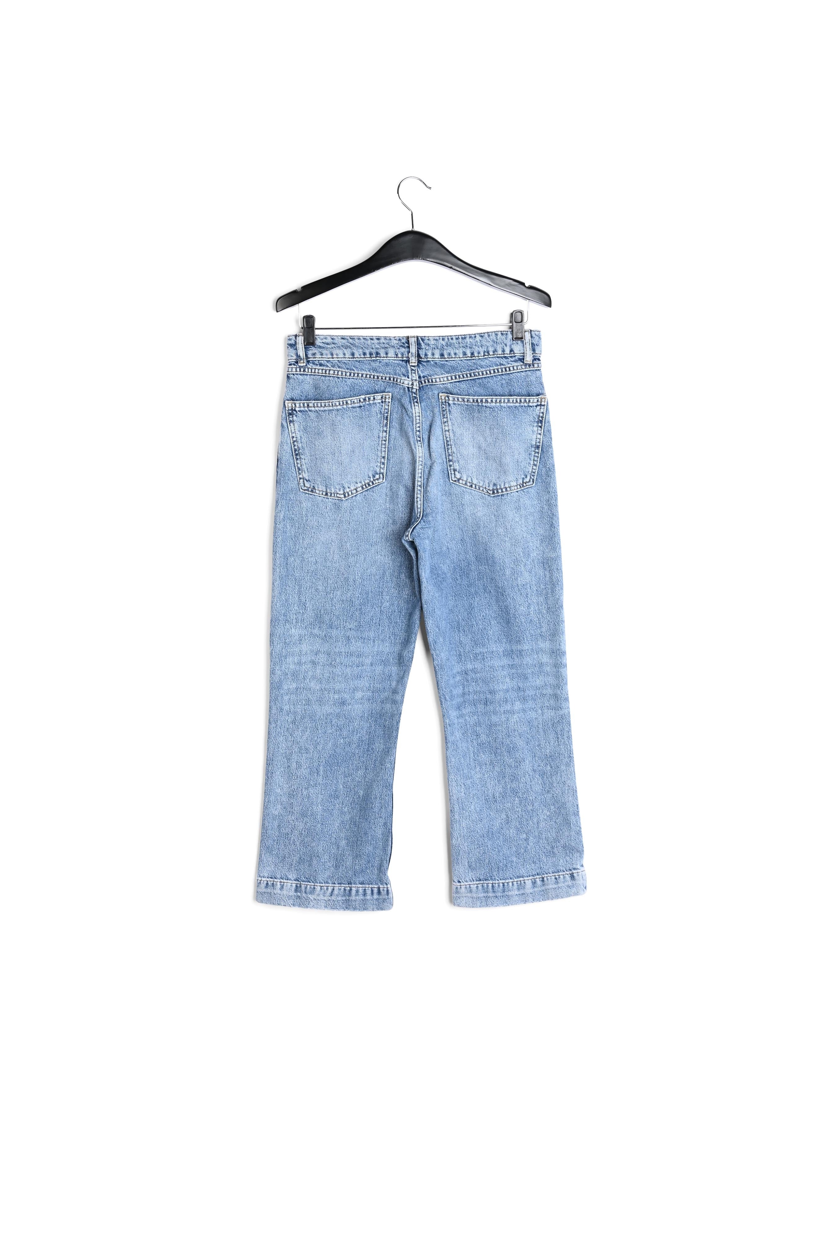 Blue cropped high-rise flared jeans RE—SSENTIEL | Essentiel second hand