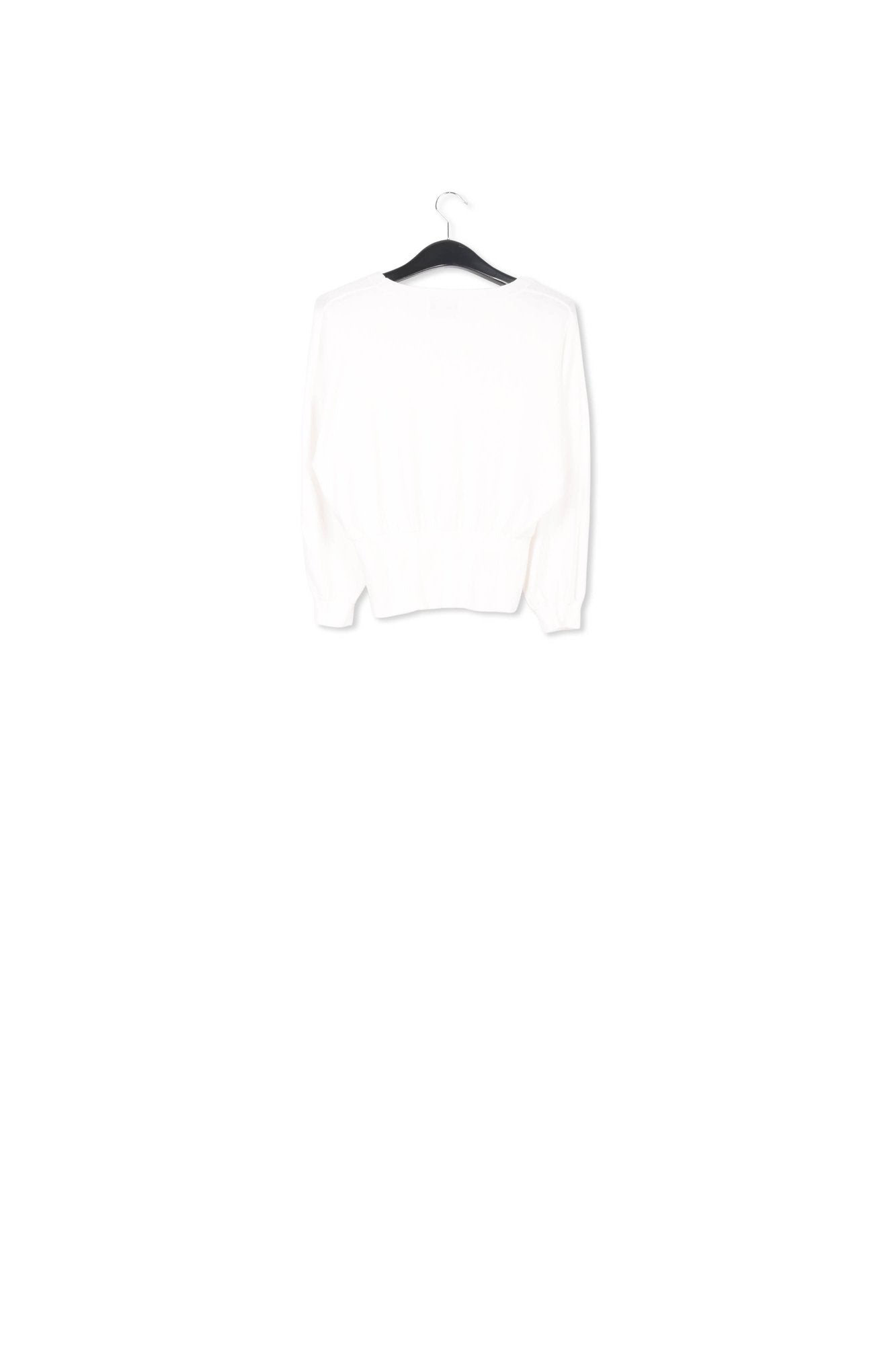 Pull blanc à  taille cintrée RE—SSENTIEL | Essentiel second hand