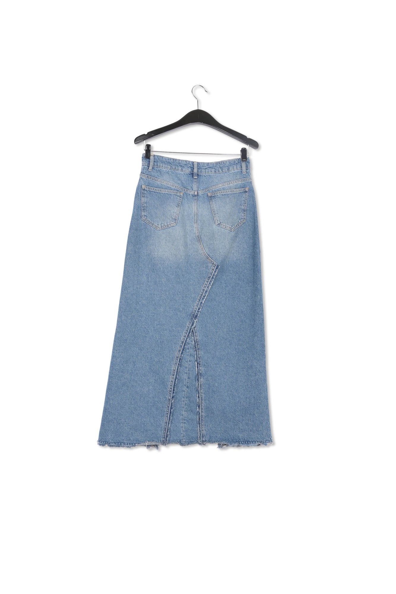 Blue denim maxi skirt RE—SSENTIEL | Essentiel second hand