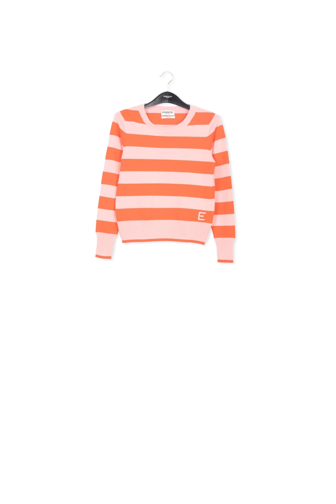 Pull à rayures rose clair et orange RE—SSENTIEL | Essentiel second hand