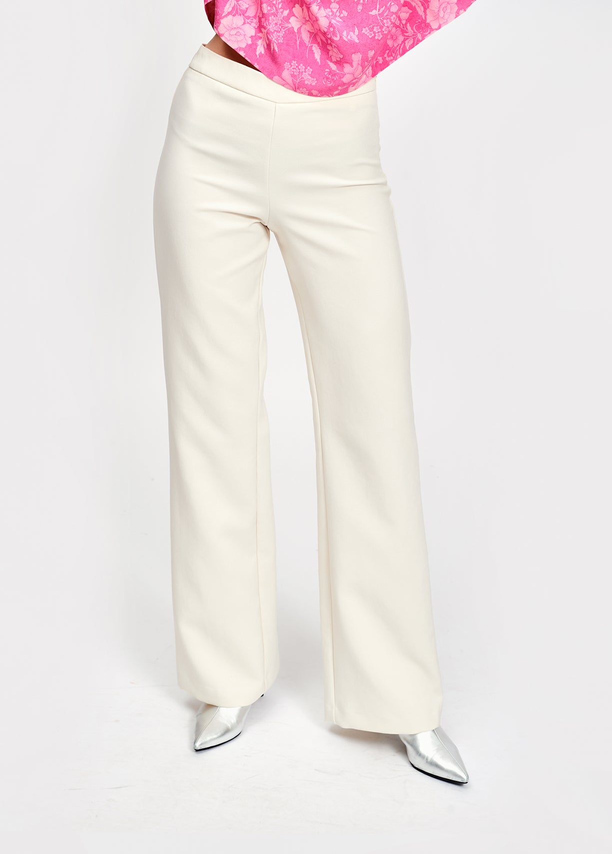 Gebroken witte, klassieke broek RE—SSENTIEL | Essentiel second hand