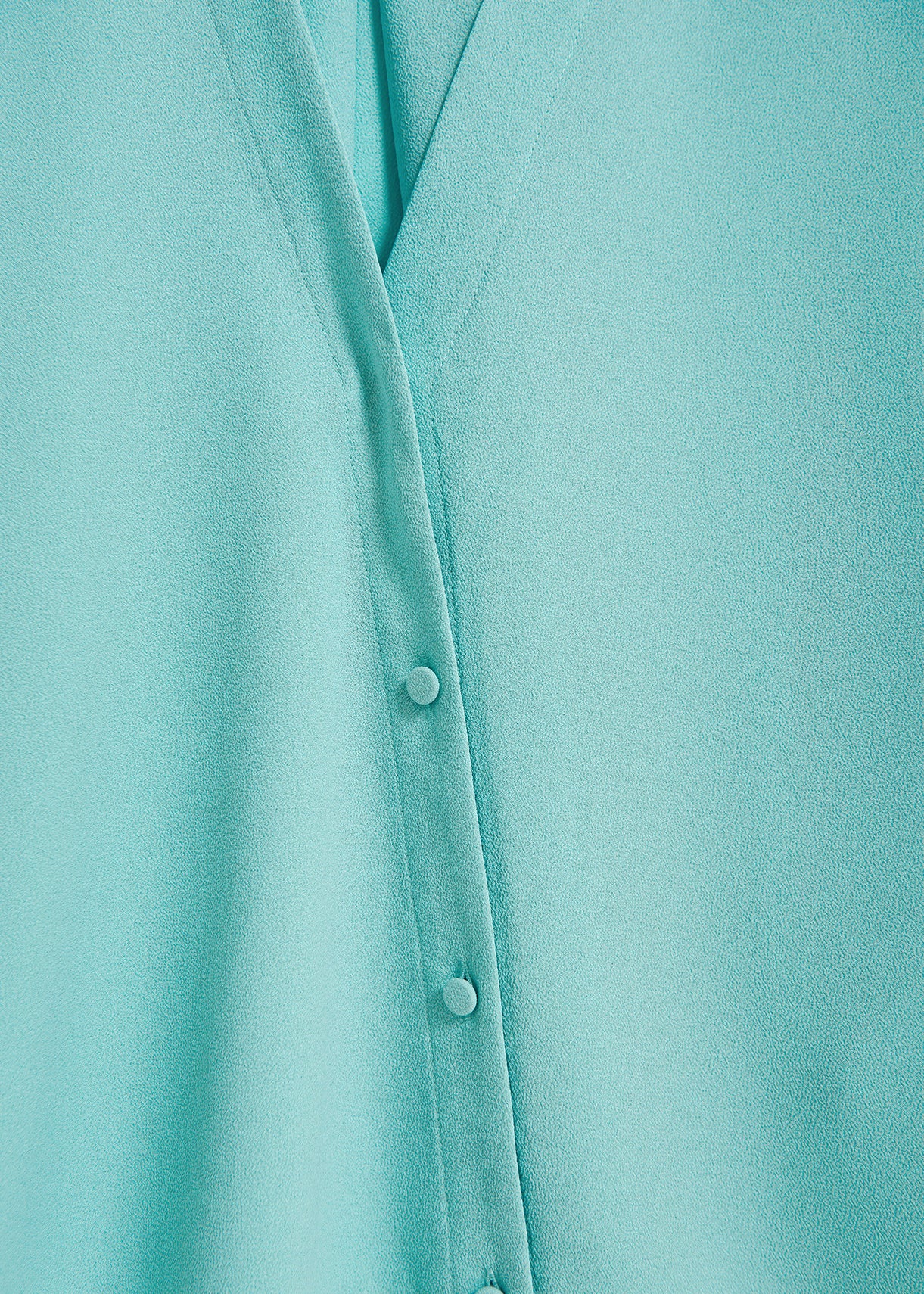 Turquoise V-neck shirt RE—SSENTIEL | Essentiel second hand