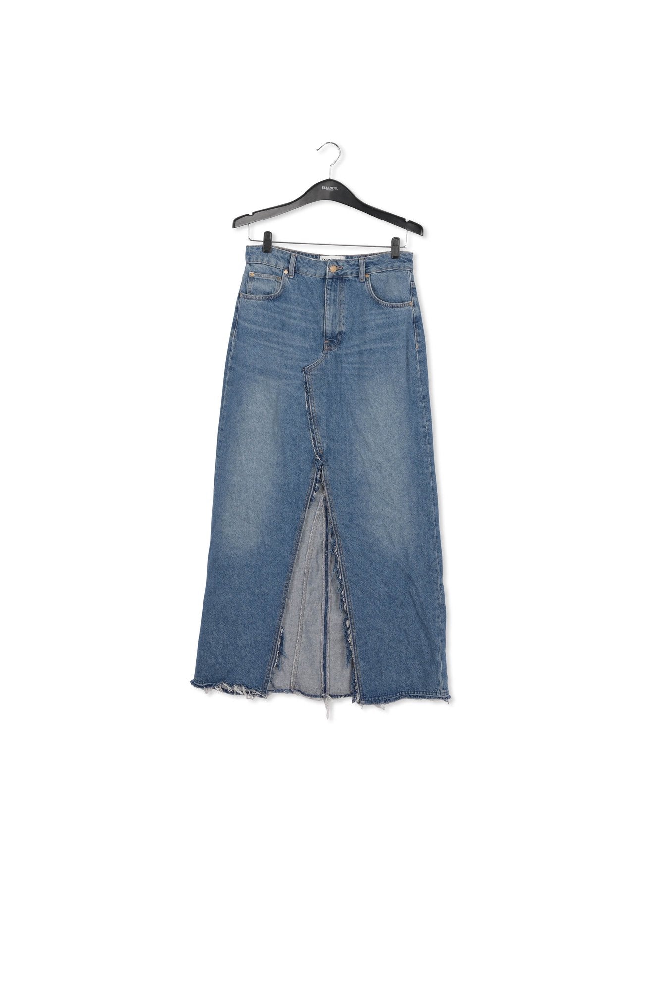 Blue denim maxi skirt RE—SSENTIEL | Essentiel second hand