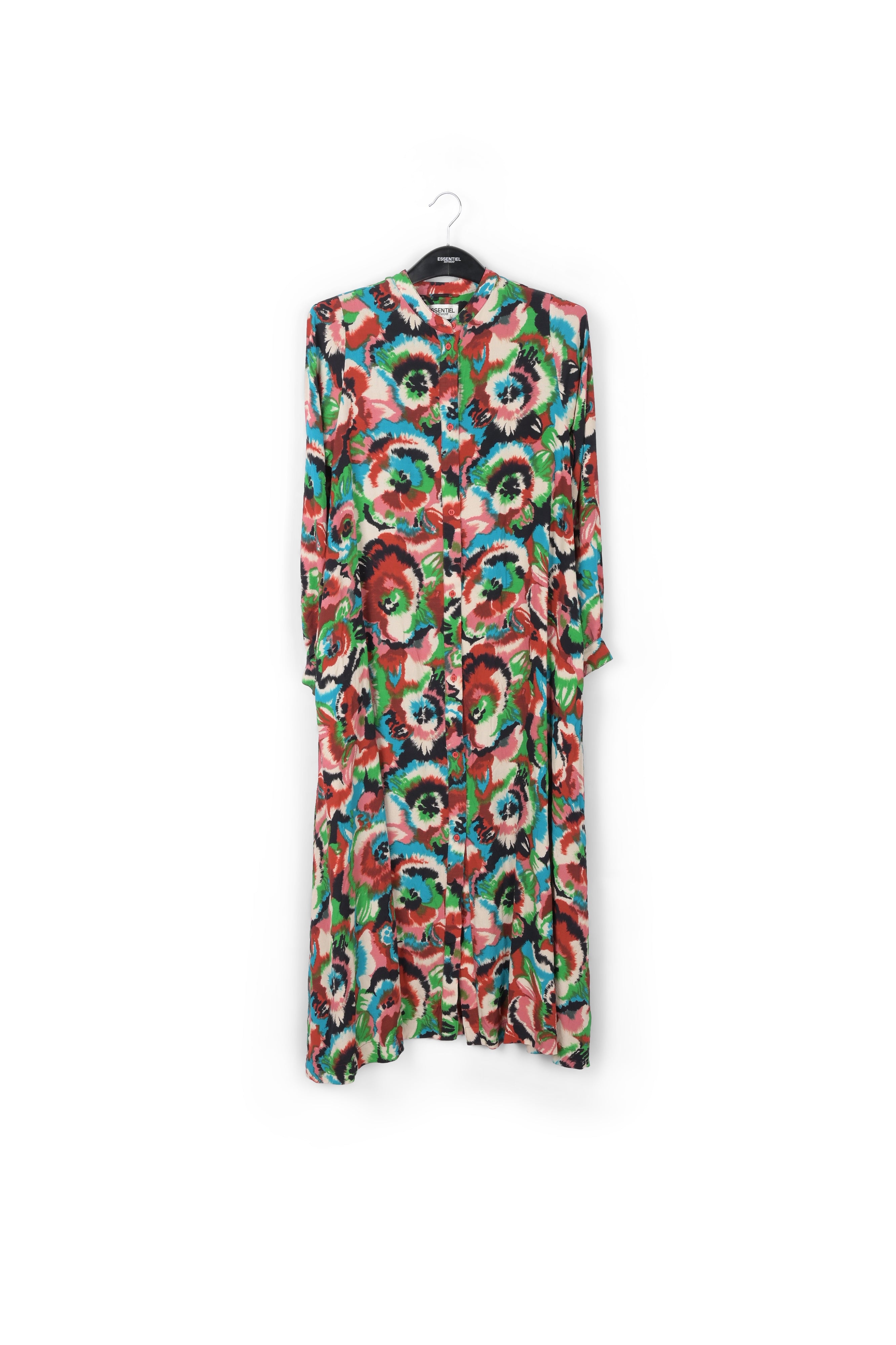 Robe chemise camel à imprimé graphique RE—SSENTIEL | Essentiel second hand