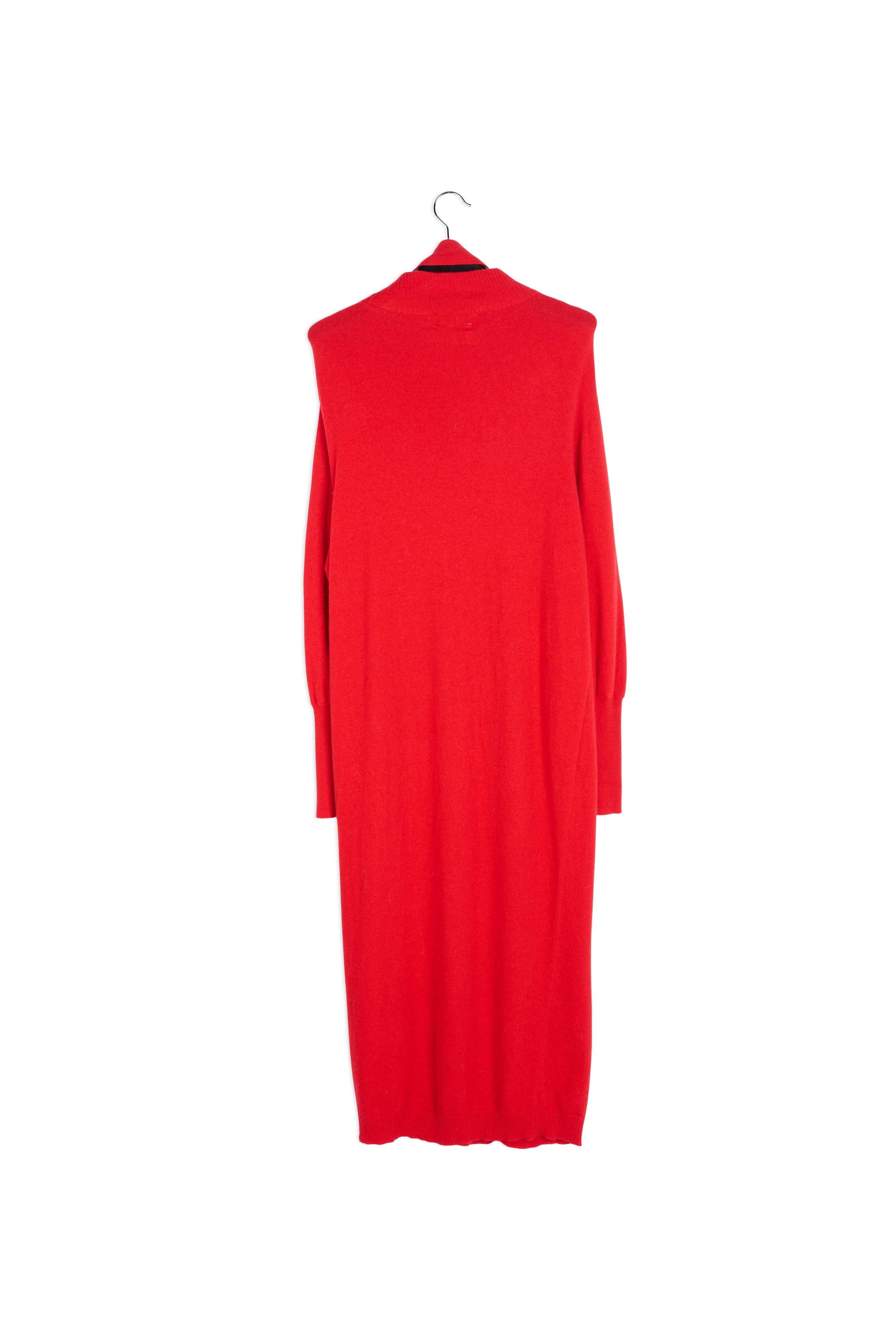 Orange midi-length merino wool blend knit dress RE—SSENTIEL | Essentiel second hand