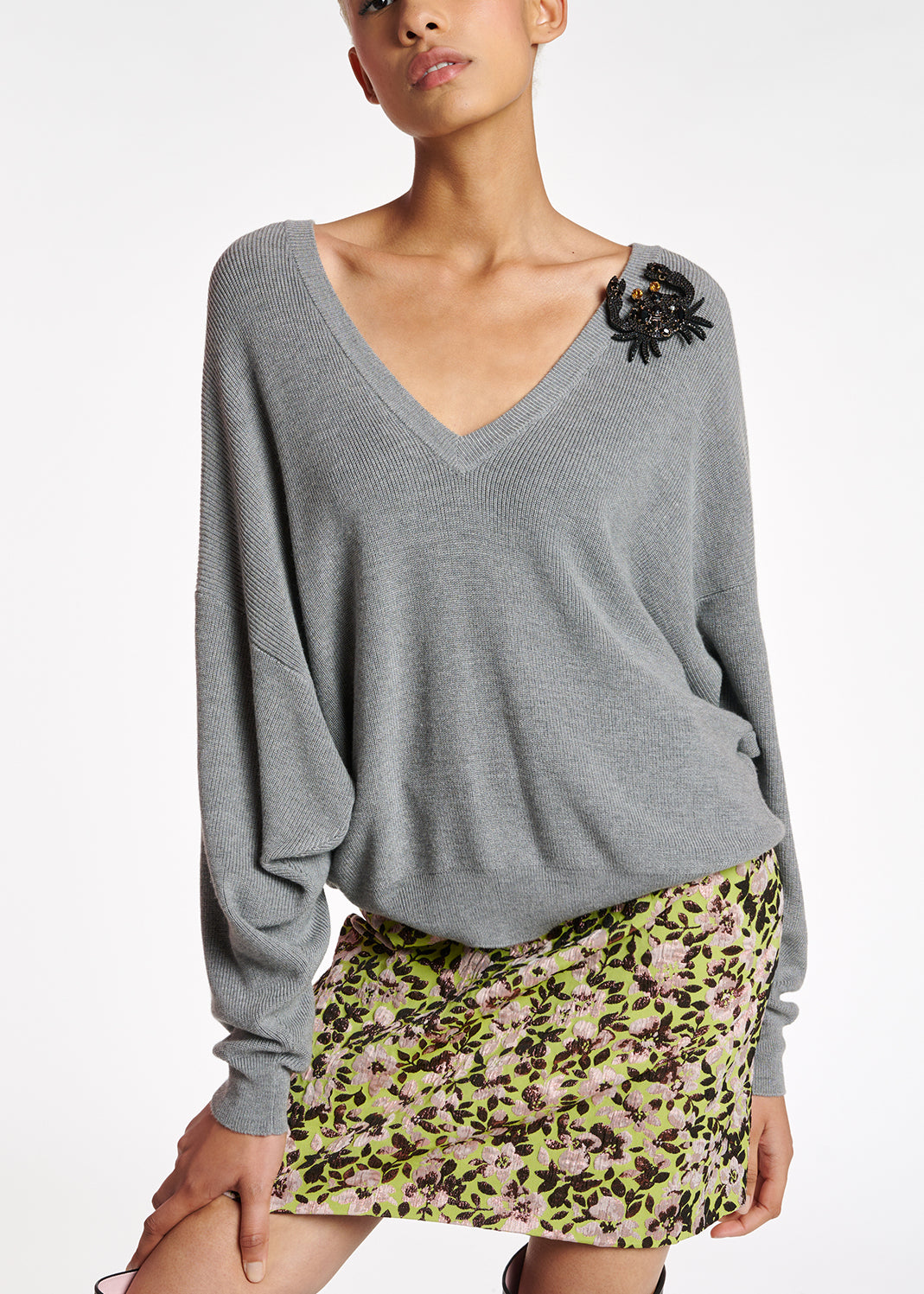 Pull oversize gris RE—SSENTIEL | Essentiel second hand