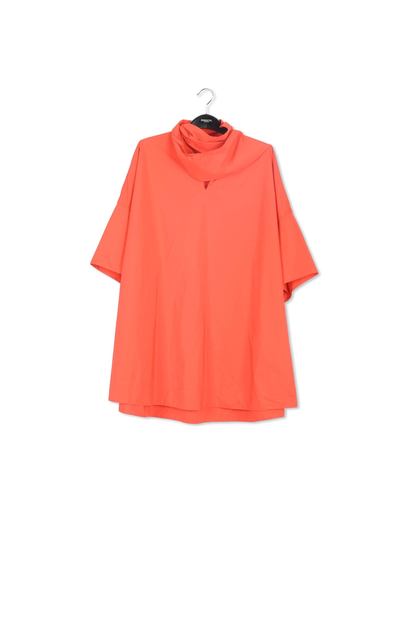 Rode mini-jurk met strikkraag RE—SSENTIEL | Essentiel second hand