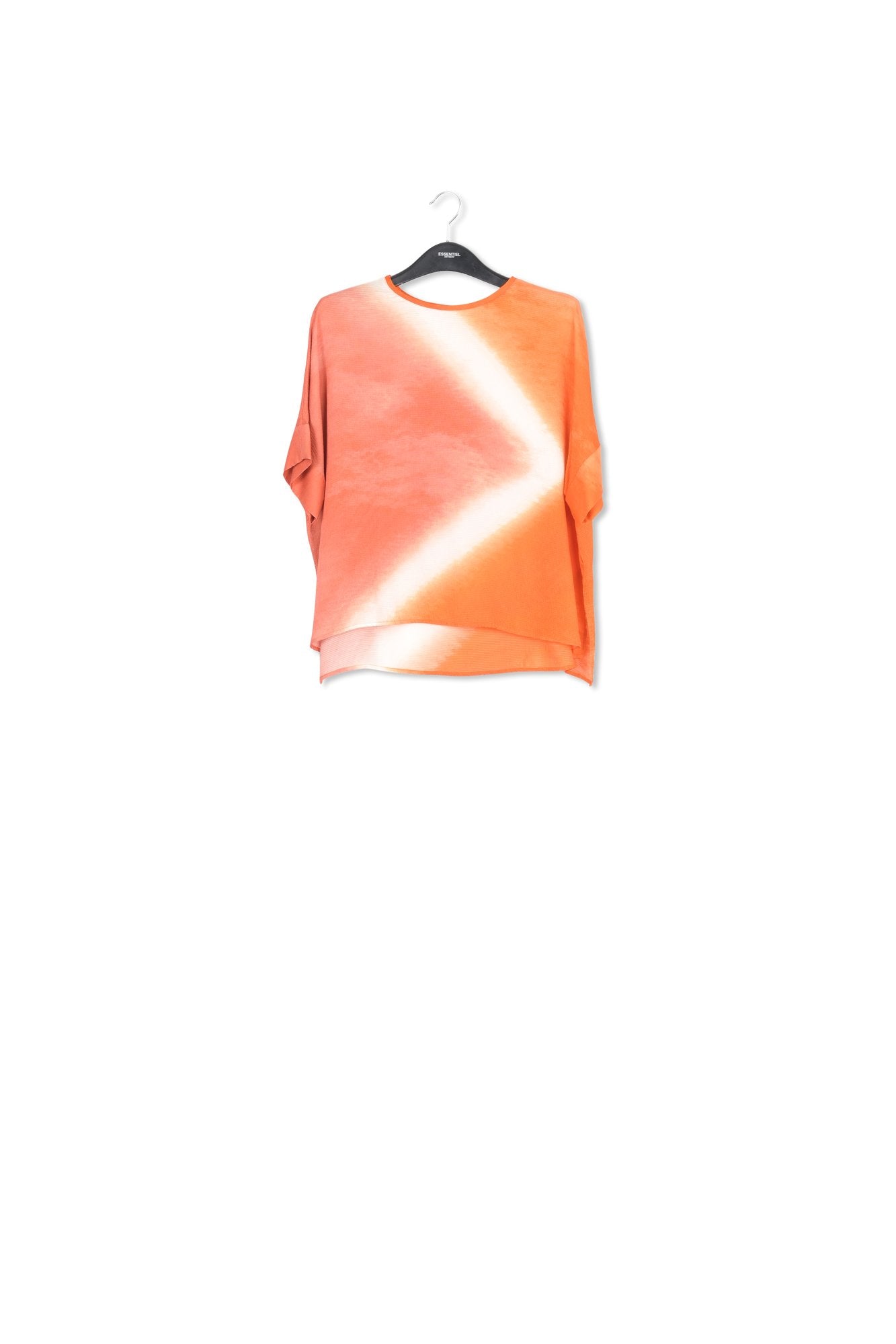 Oranje boxy top met tie-dye RE—SSENTIEL | Essentiel second hand