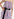 Lilac ruffled plissé dress with black canvas belt Faume - seconde main