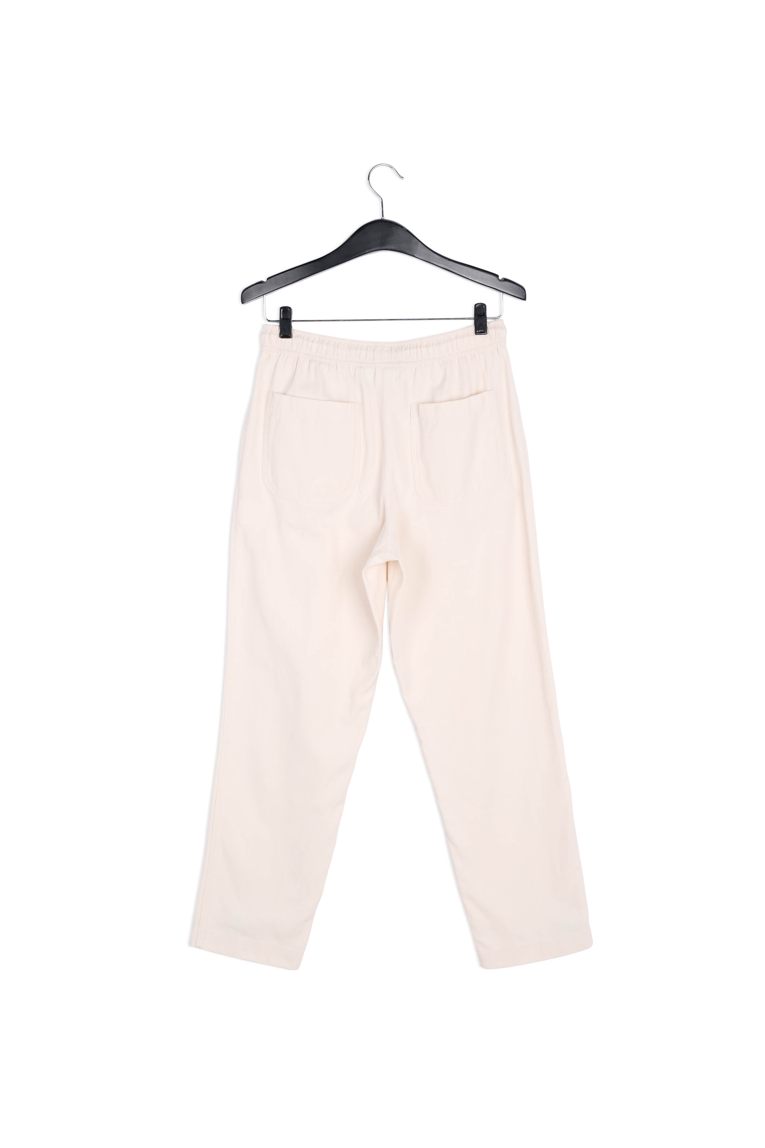 Pantalon fuselé en coton blanc cassé RE—SSENTIEL | Essentiel second hand